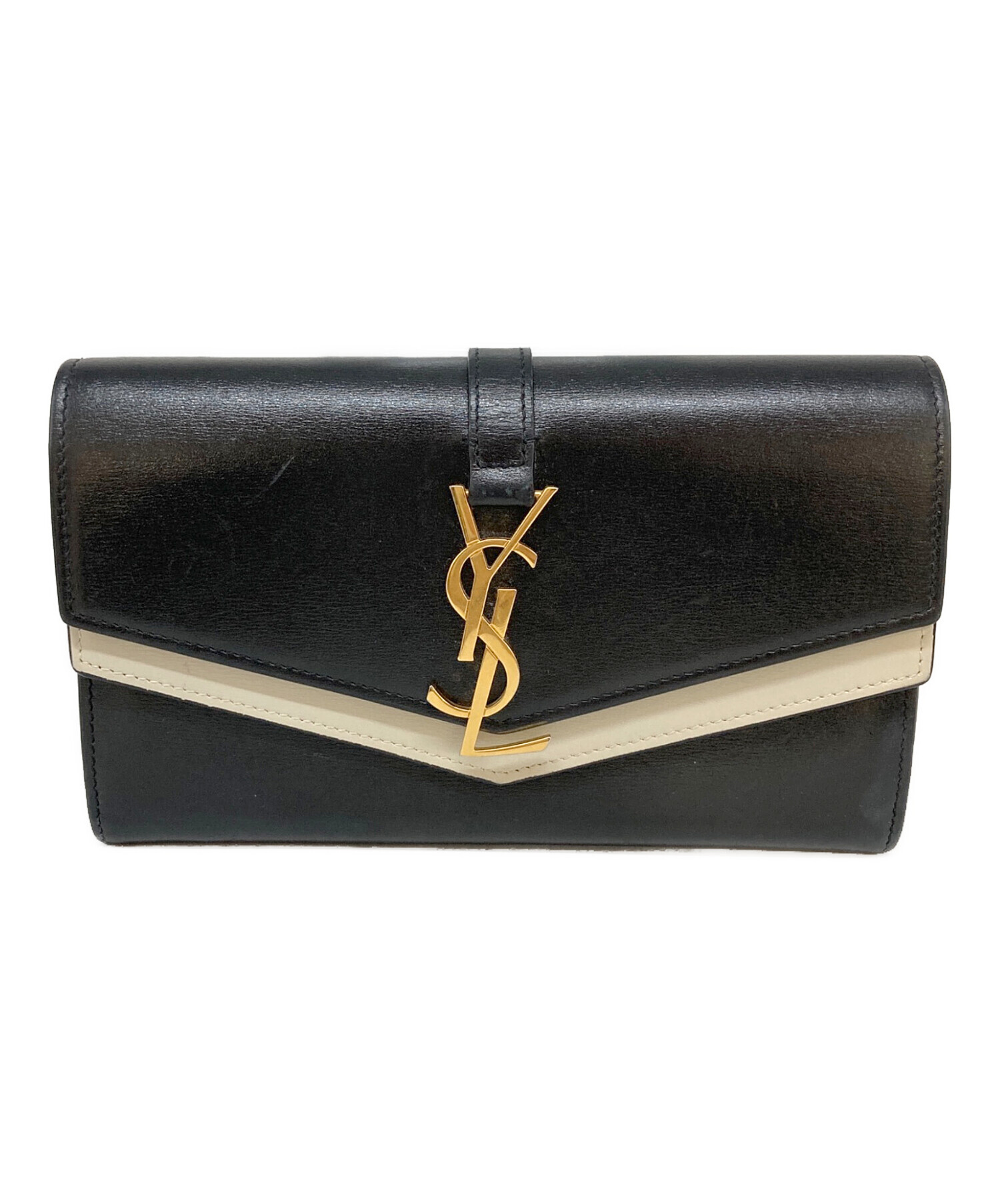 【数回使用のみ】SAINTLAURENTPARIS サンローランパリ 長財布 中古・古着通販】Saint Laurent Paris (サンローランパリ) バイカラー