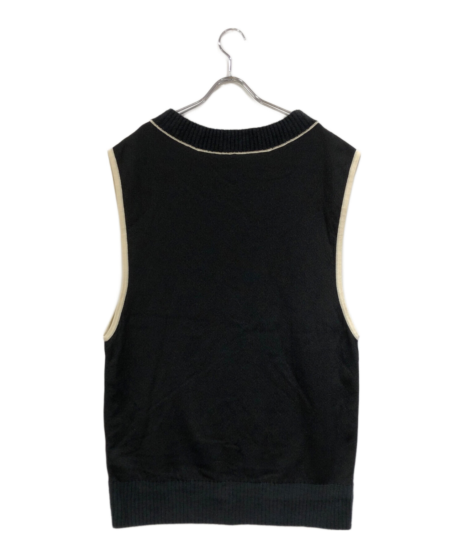 中古・古着通販】Y-3 (ワイスリー) LOG KNIT VEST ブラック サイズ 