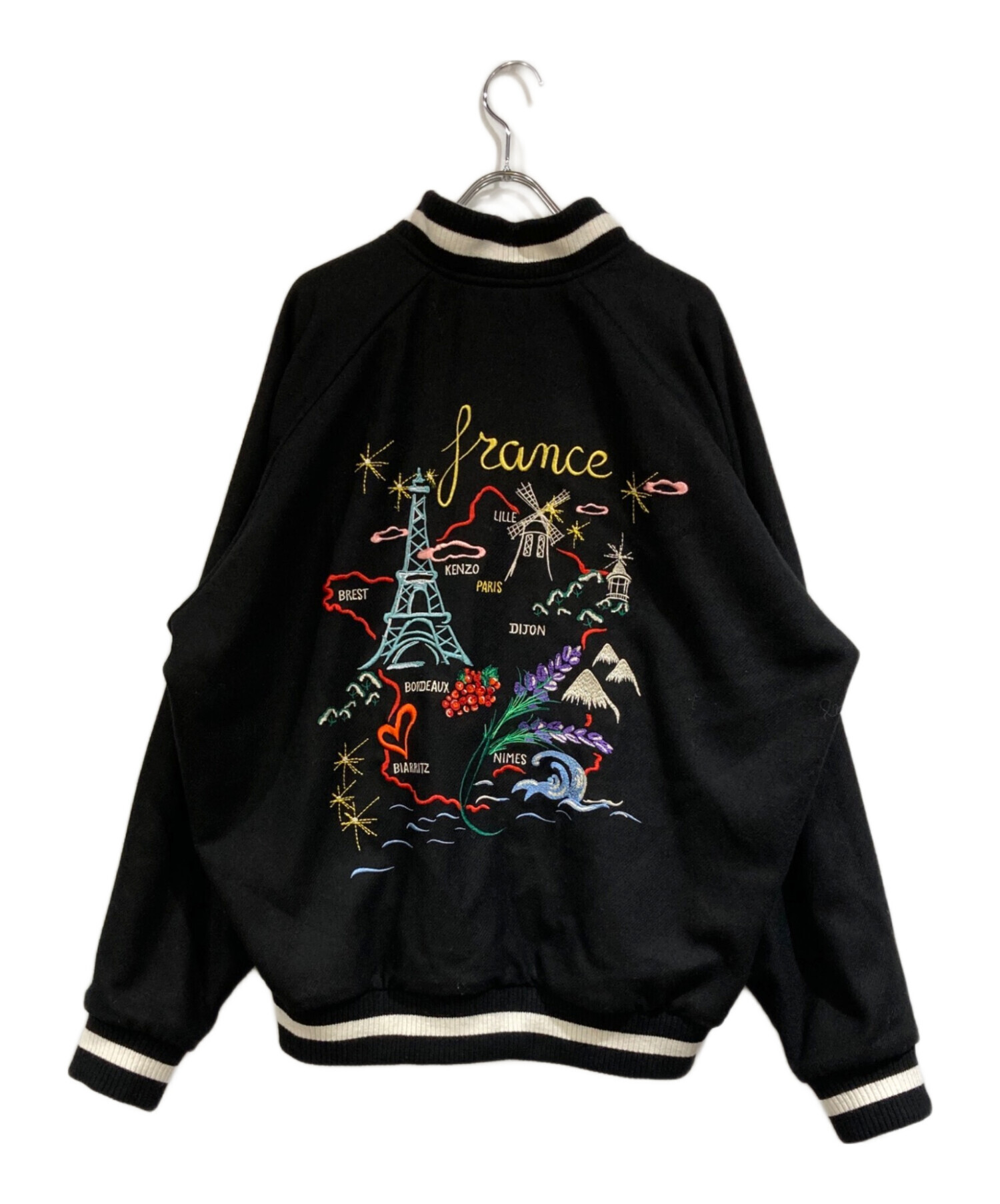 中古・古着通販】KENZO (ケンゾー) SOUVENIR JACKET ブラック×ホワイト
