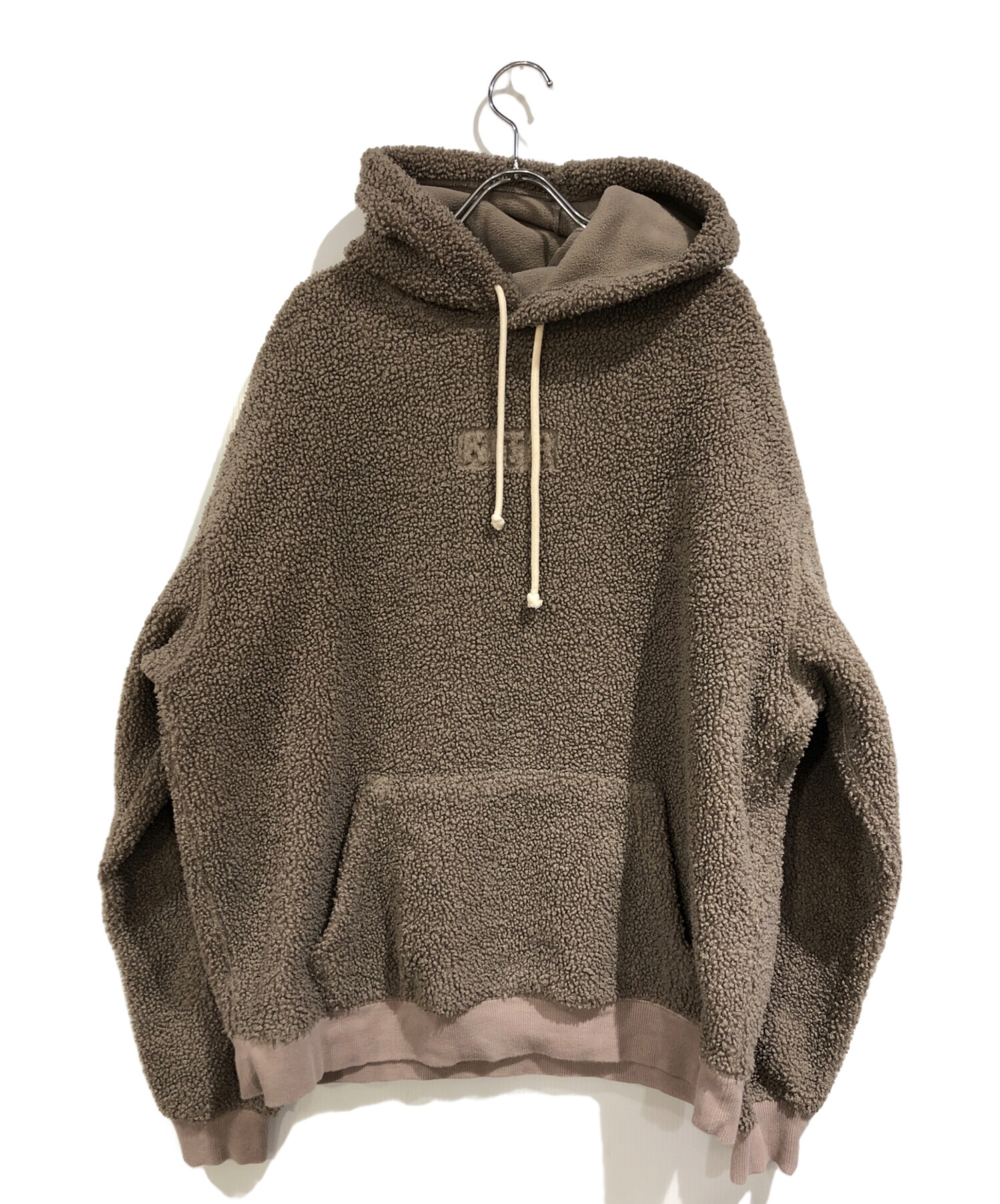 中古・古着通販】KITH (キス) ボックスロゴボアパーカー ブラウン 