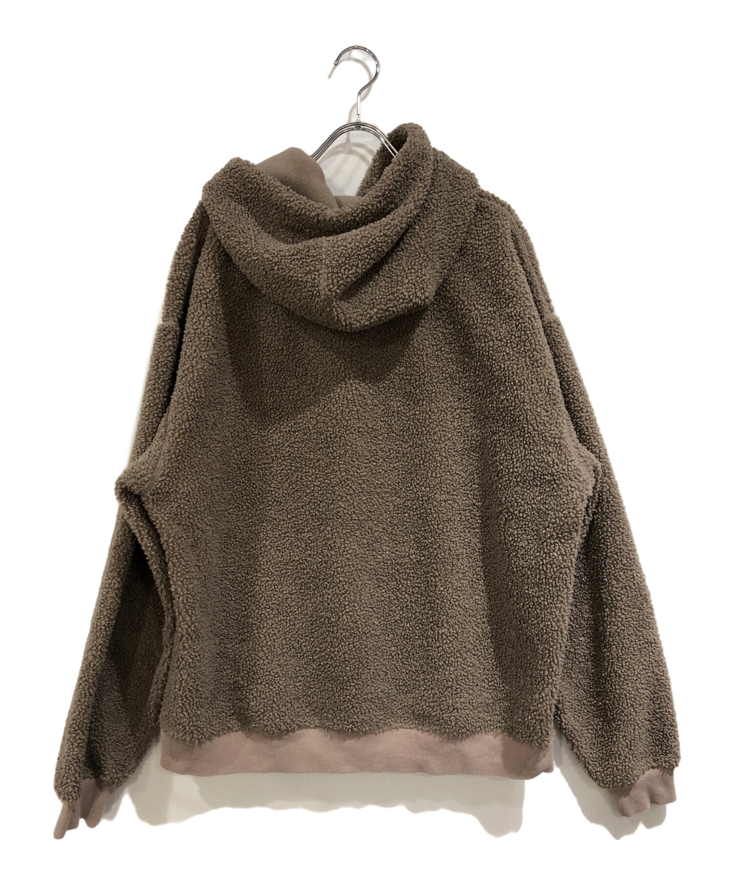 中古・古着通販】KITH (キス) ボックスロゴボアパーカー ブラウン 