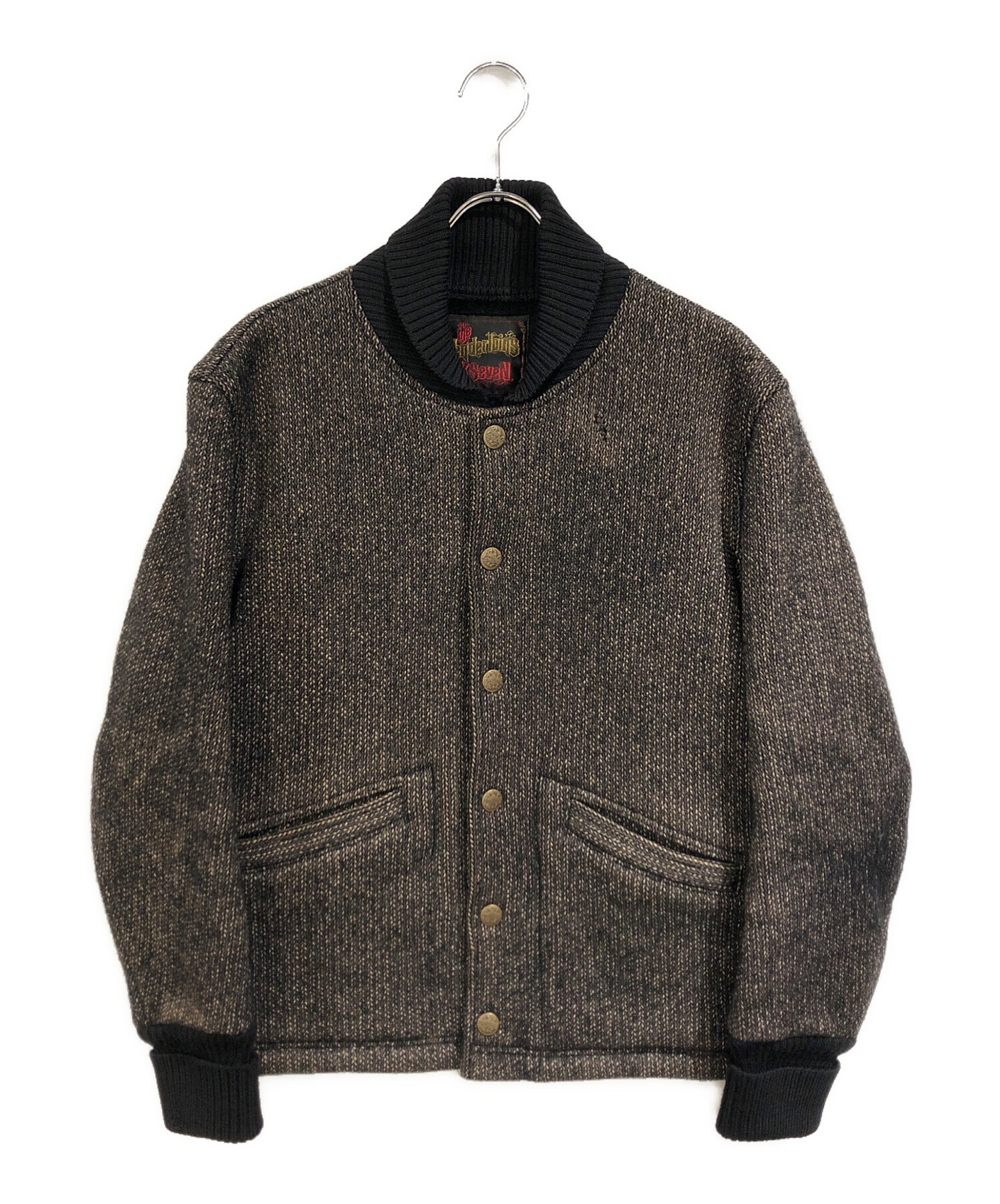 012151 TENDERLOIN T-BROWN BEACH S ウール TENDERLOIN テンダーロイン T-BROWN BEACH ノーカラー ジャケット