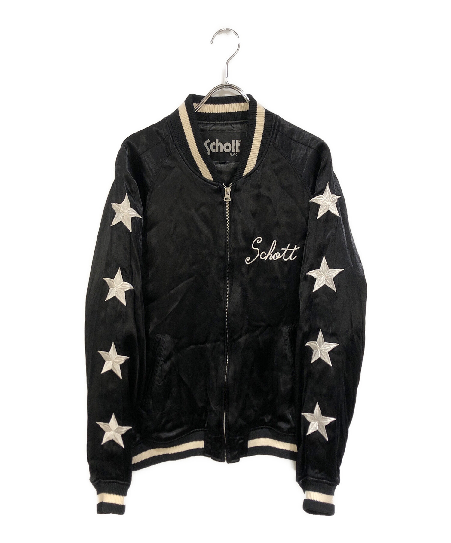中古・古着通販】Schott (ショット) スカジャン ブラック サイズ:L