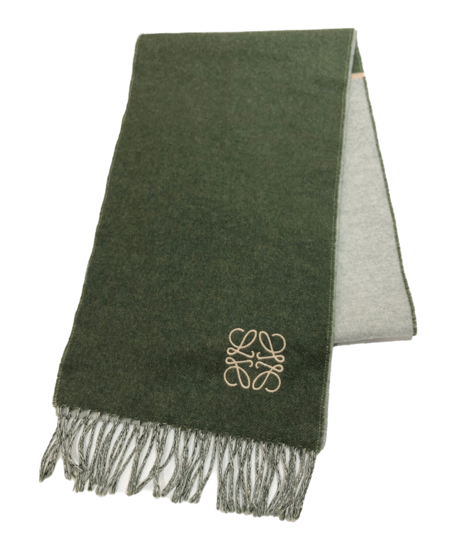 中古・古着通販】LOEWE (ロエベ) カシミヤブレンドマフラー グリーン