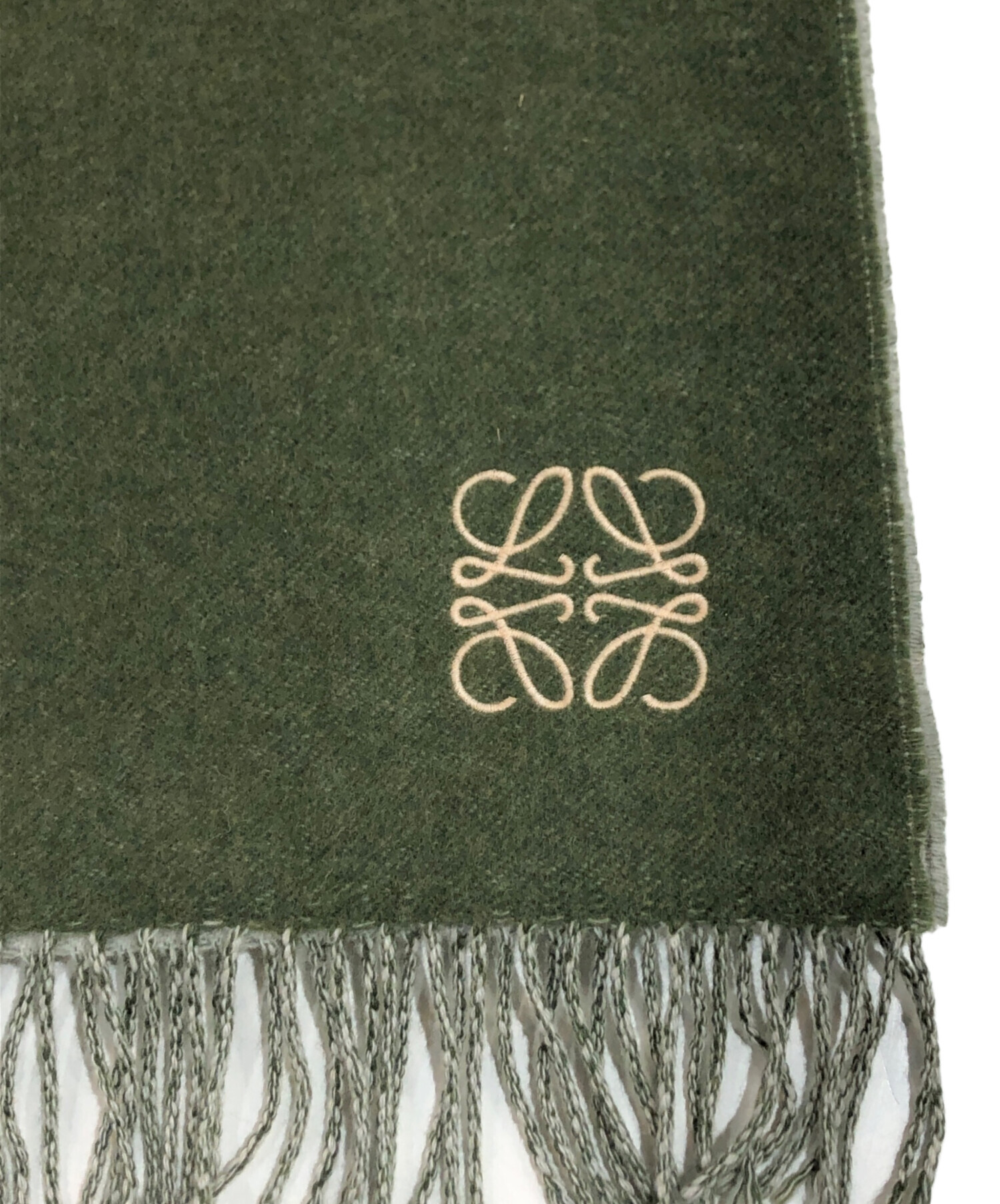 中古・古着通販】LOEWE (ロエベ) カシミヤブレンドマフラー グリーン