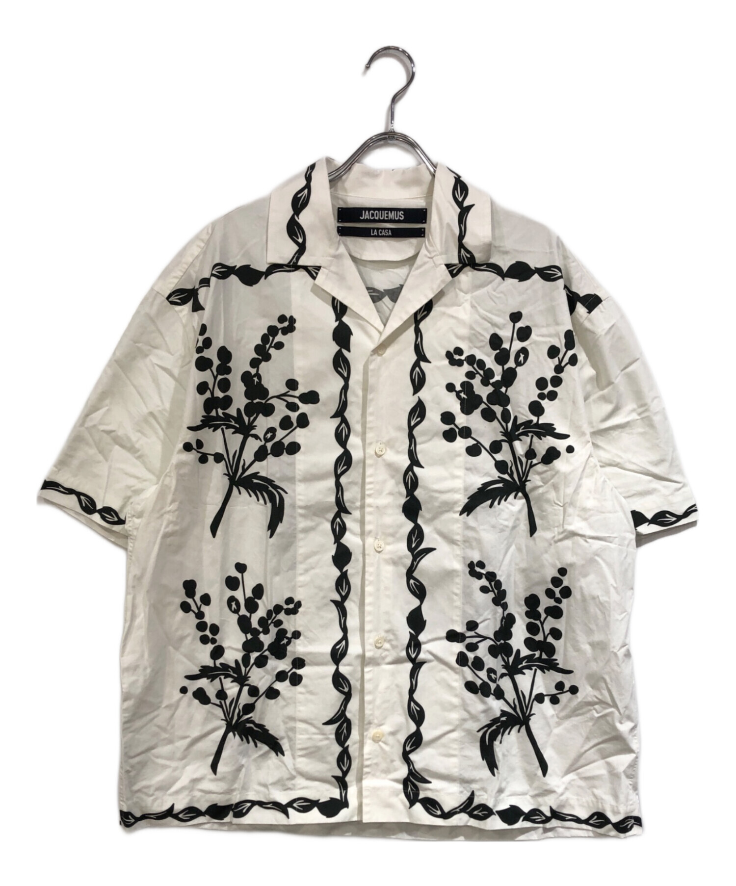 中古・古着通販】JACQUEMUS (ジャックムス) 総柄シャツ ホワイト