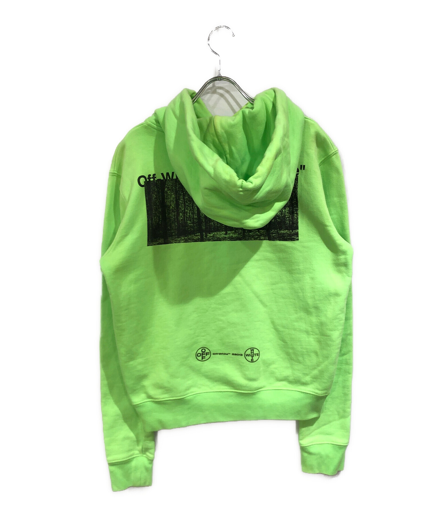 中古・古着通販】OFFWHITE (オフホワイト) プリントパーカー グリーン 