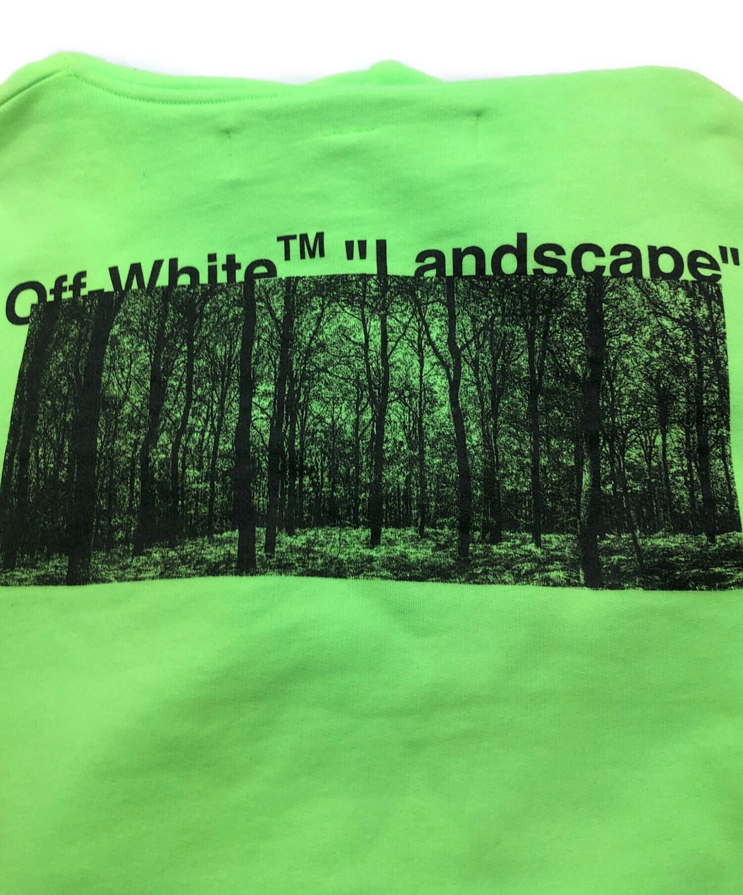 中古・古着通販】OFFWHITE (オフホワイト) プリントパーカー グリーン 