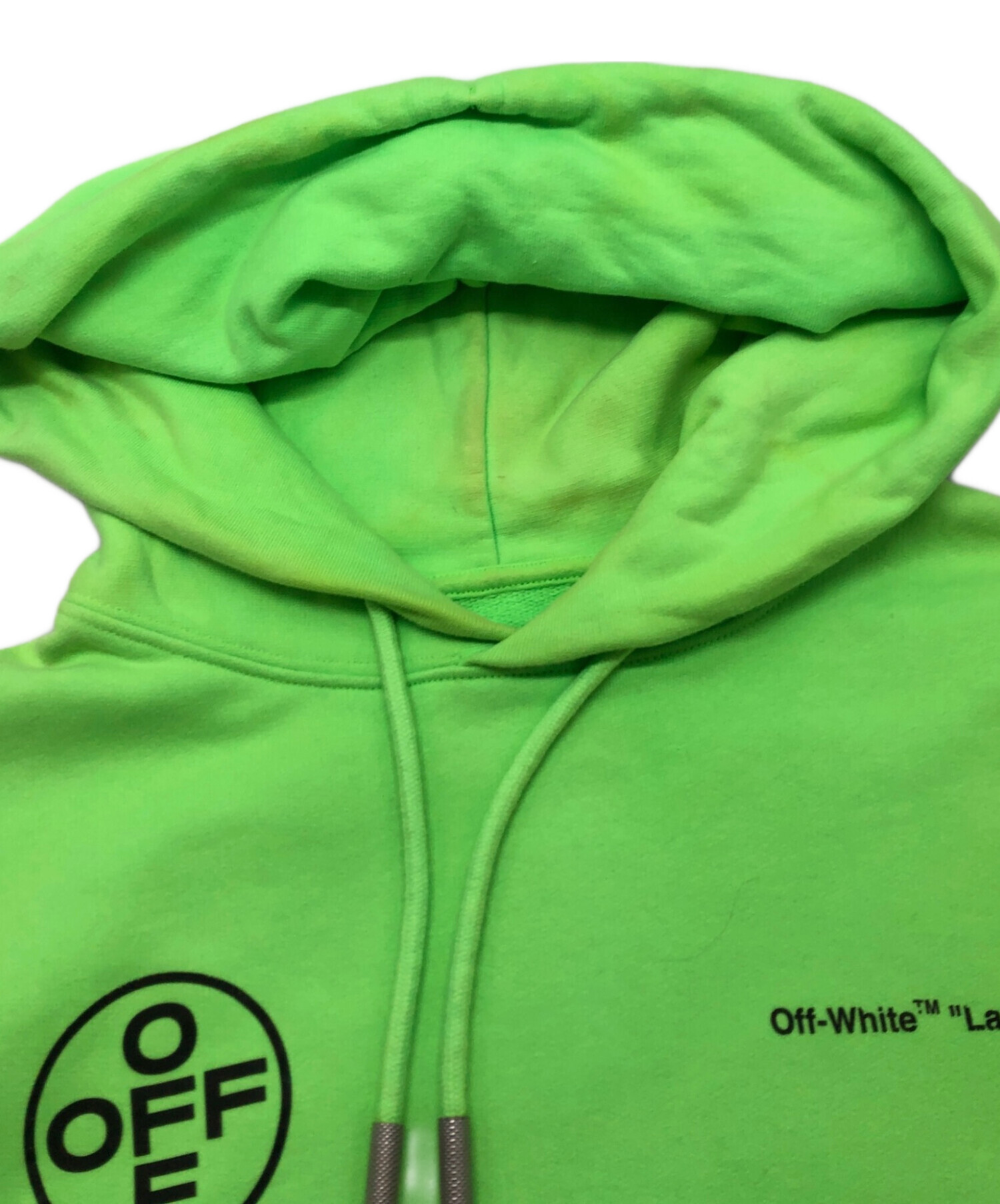 中古・古着通販】OFFWHITE (オフホワイト) プリントパーカー グリーン 