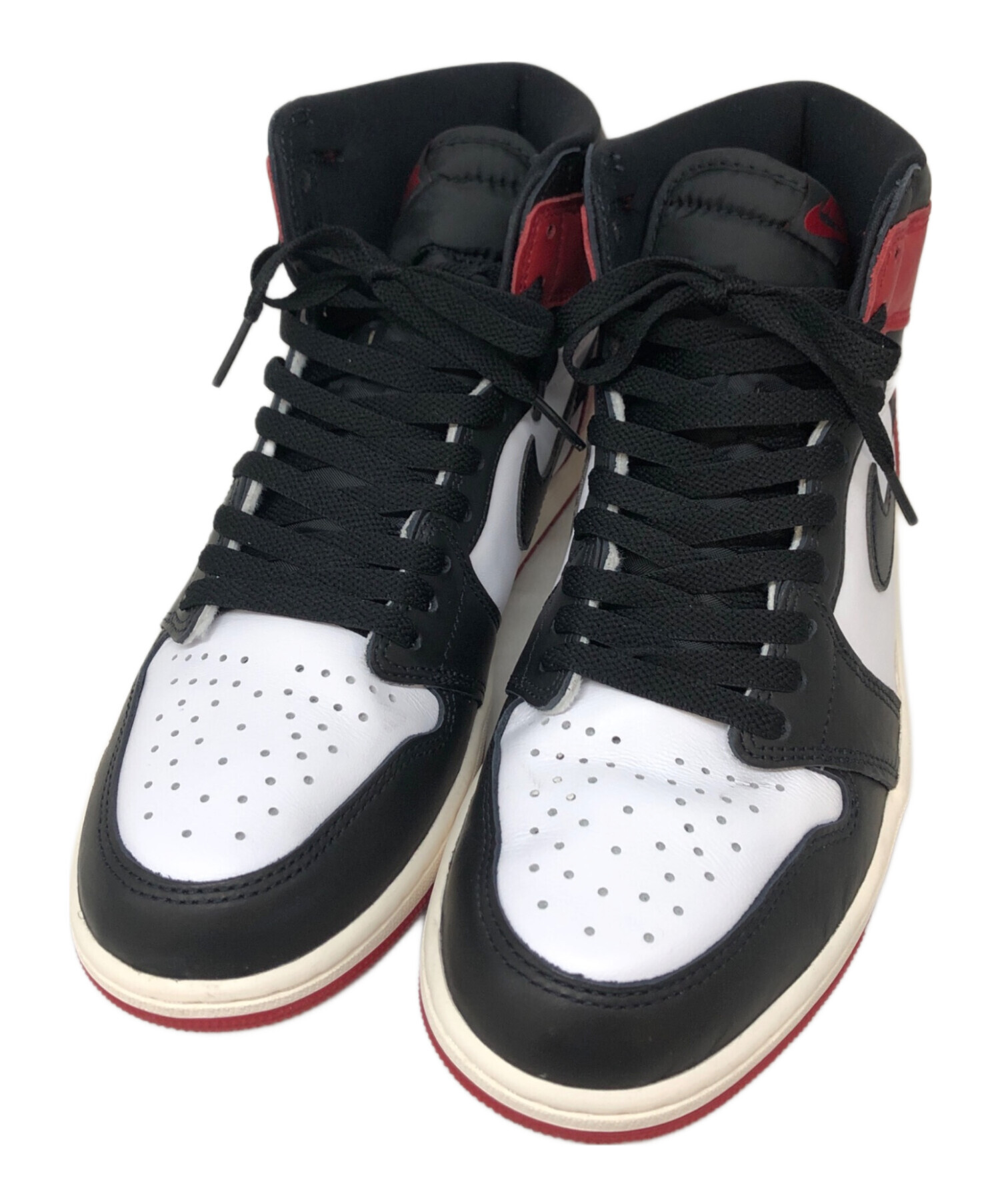 中古・古着通販】NIKE (ナイキ) ハイカットスニーカー レッド×ブラック 