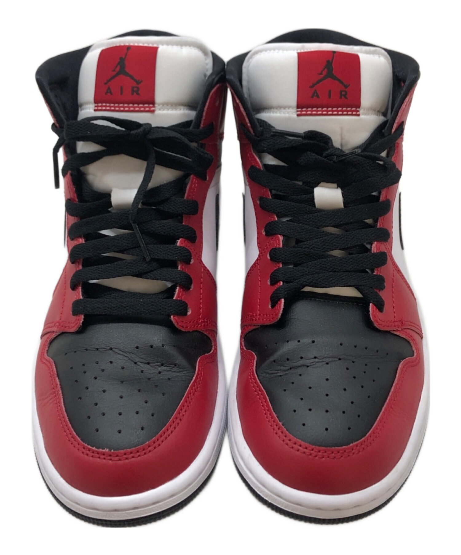 中古・古着通販】NIKE (ナイキ) AIR JORDAN 1 MID ブラック×レッド 