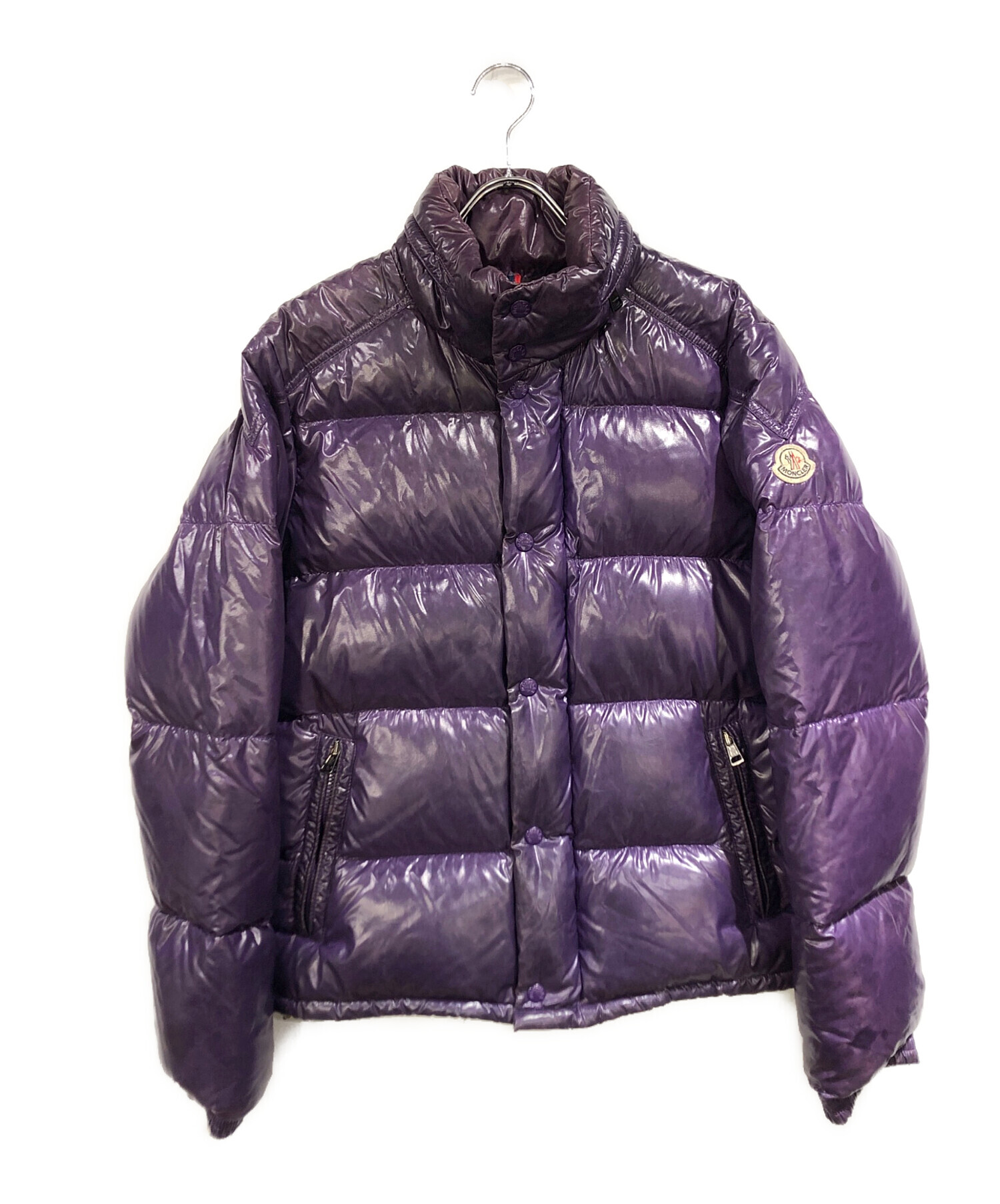 美品 MONCLER モンクレール ダウンジャケット パープル Sサイズ 中古・古着通販】MONCLER (モンクレール) ダウンジャケット パープル