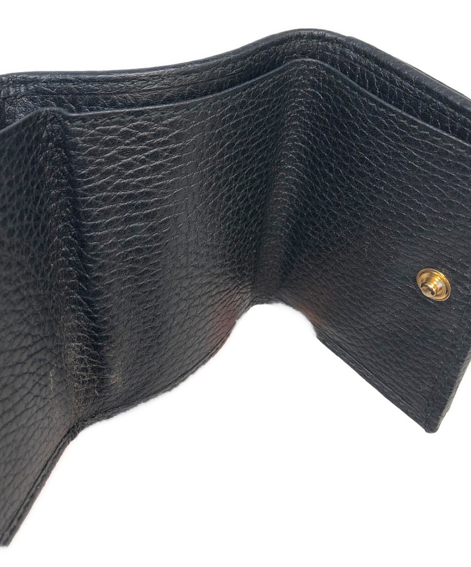 中古・古着通販】GUCCI (グッチ) 3つ折り財布 ブラック｜ブランド