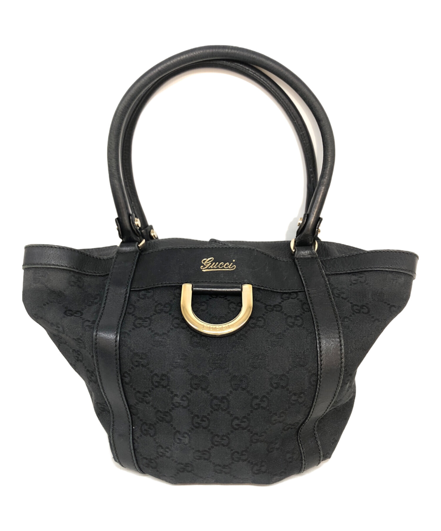 中古・古着通販】GUCCI (グッチ) GGキャンバス/トートバッグ ブラック