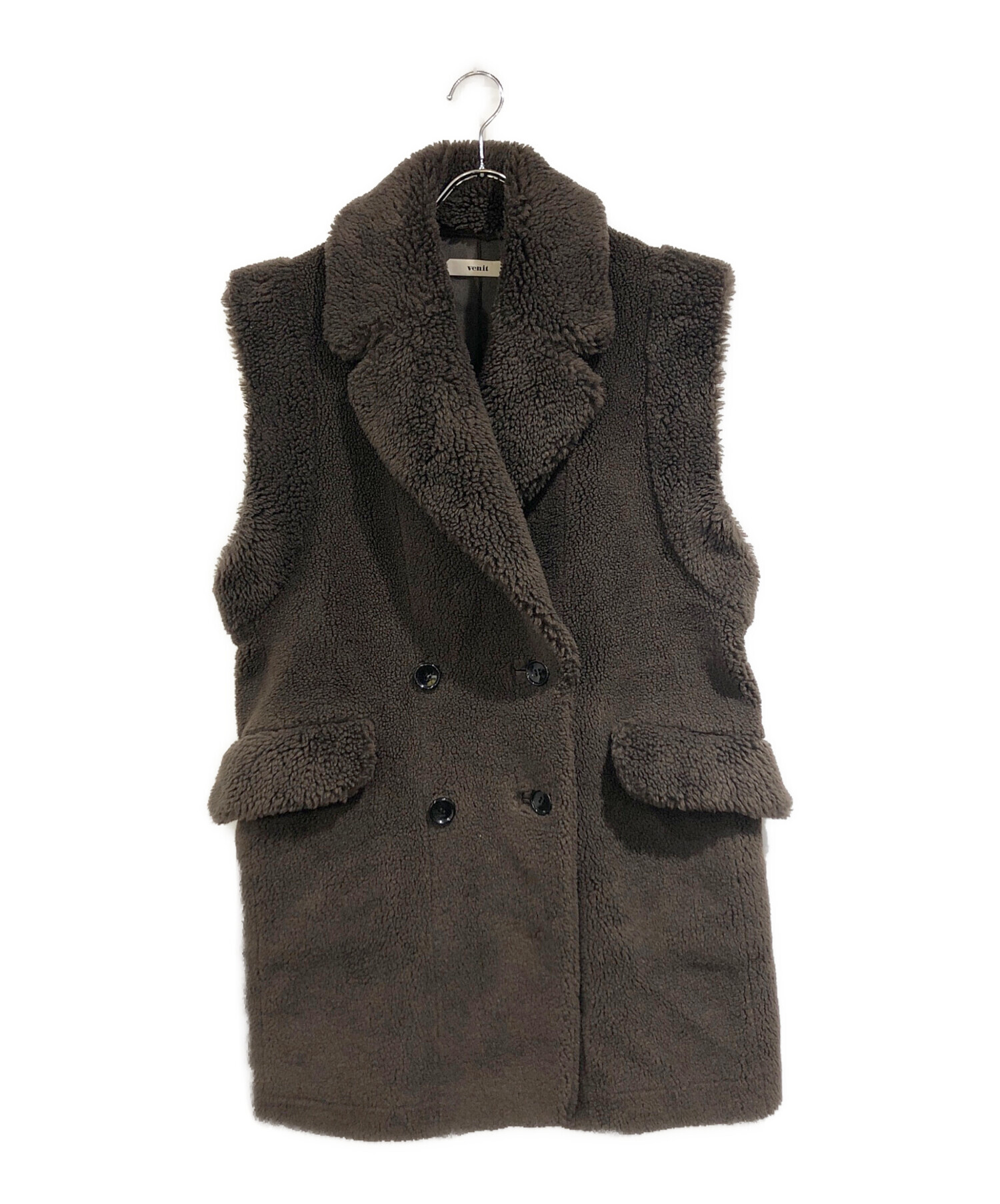 中古・古着通販】venit (ヴェニット) wool polyester boa gilet 