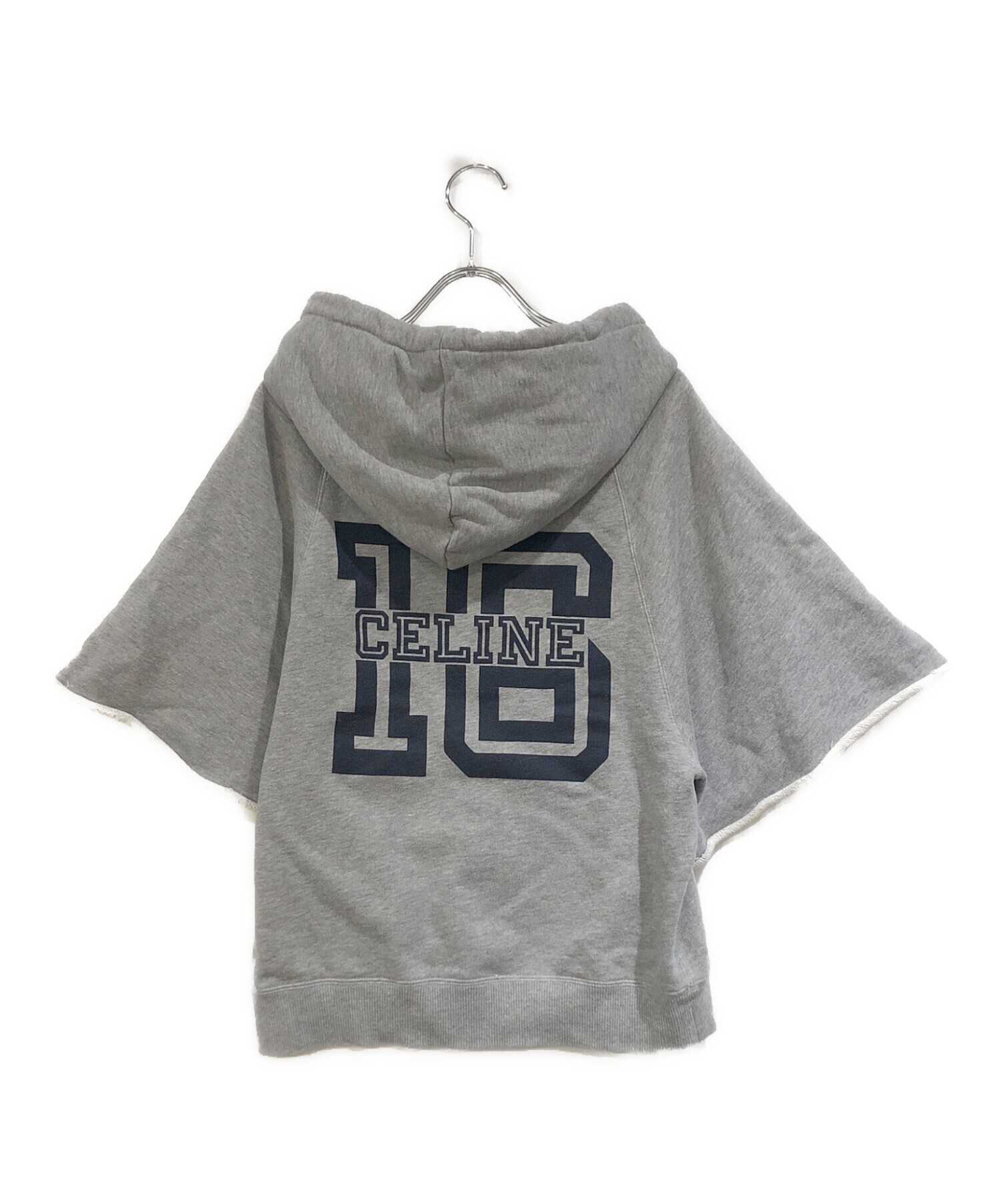 中古・古着通販】CELINE (セリーヌ) ロゴプリントS/Sパーカー グレー