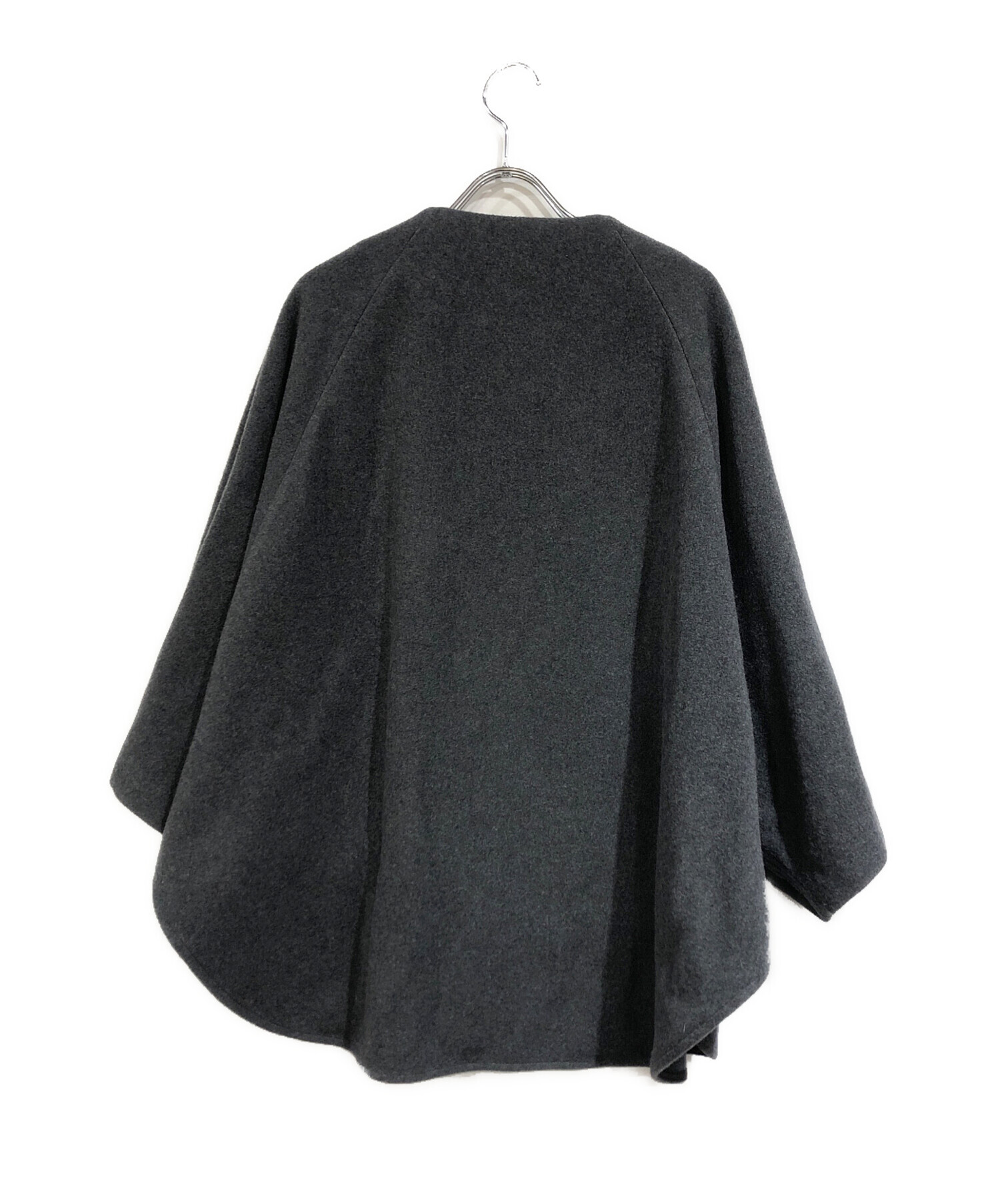 中古・古着通販】BEARDSLEY (ビアズリー) ウールポンチョコート グレー