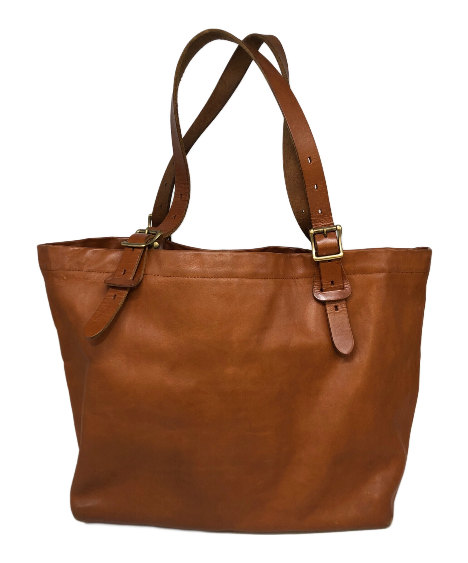 中古・古着通販】SLOW (スロウ) レザートートバッグ キャメル