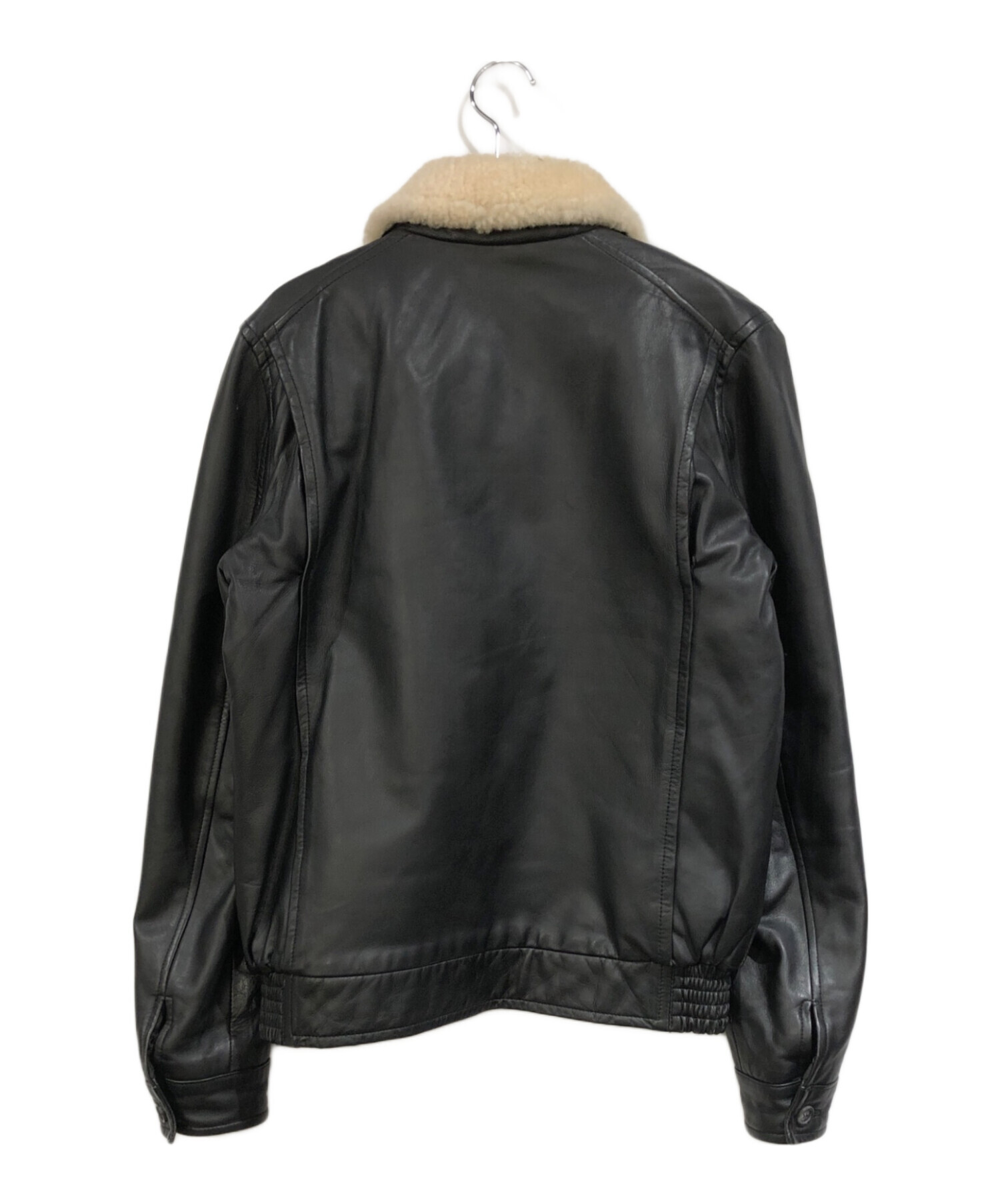 A.P.C. 2000s 襟ボアレザージャケット (羊皮) 中古・古着通販】A.P.C. (アーペーセー) ラムレザーボアジャケット