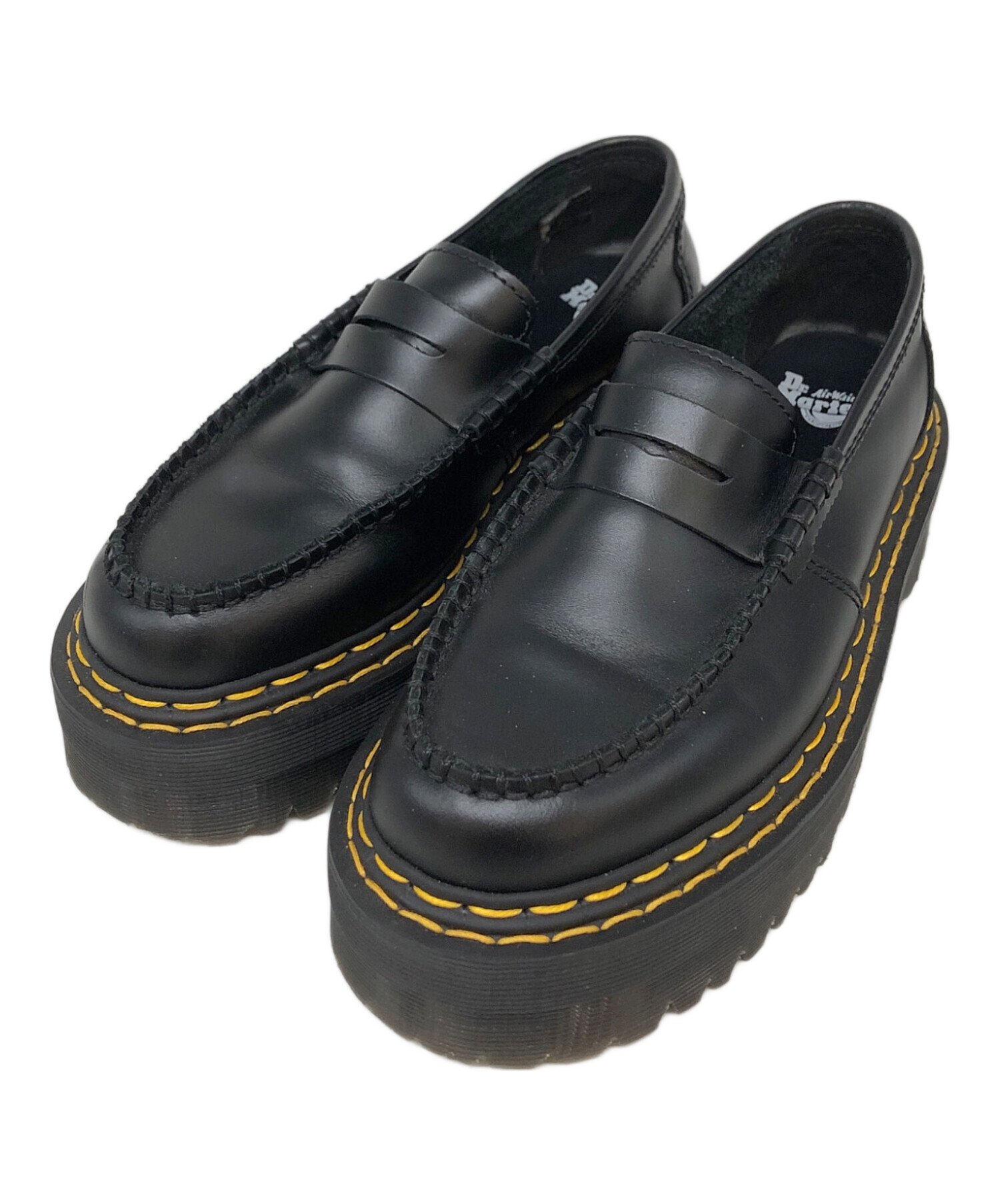 Dr. Martens ブラックローファー厚底 中古・古着通販】Dr.Martens (ドクターマーチン) 厚底ローファー