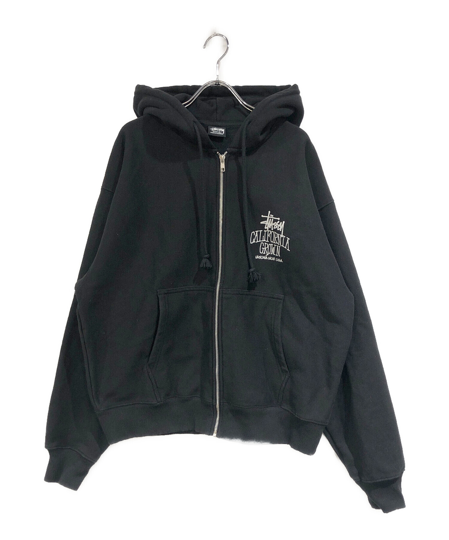 中古・古着通販】stussy (ステューシー) Cali Grown Zip Hood ブラック 