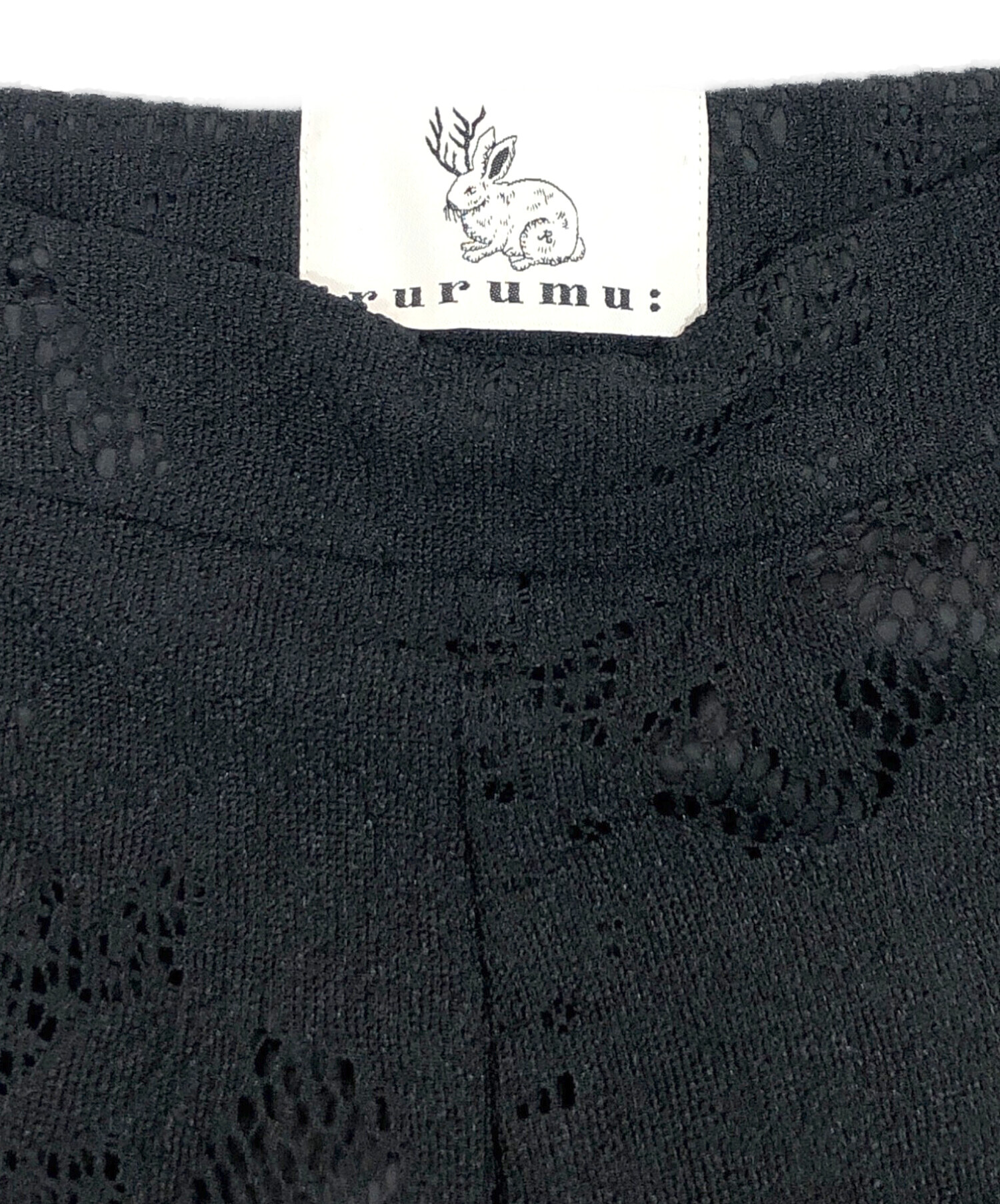 中古・古着通販】rurumu (ルルムウ) lace-up frill PT ブラック サイズ