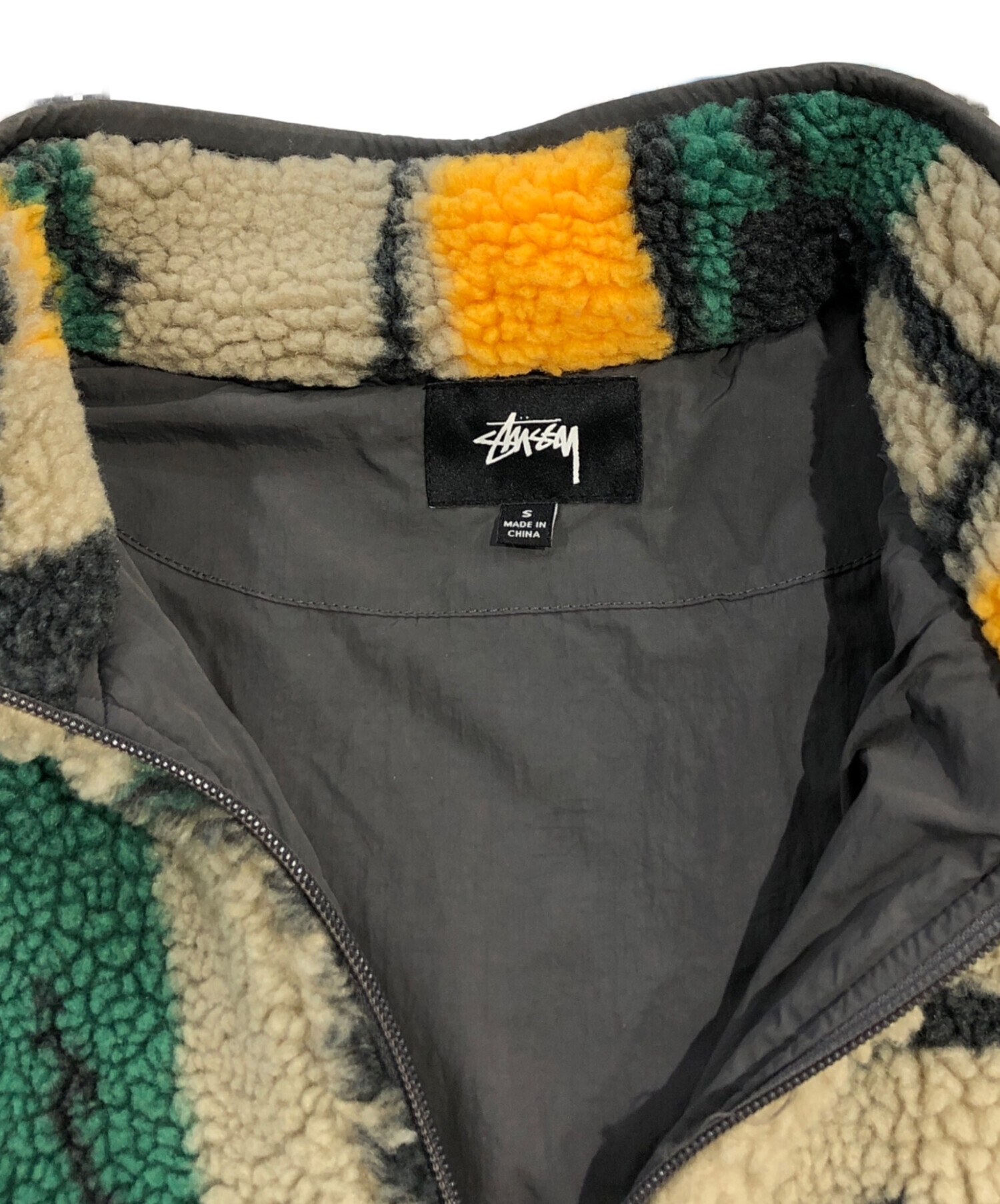 ブルゾン stussy block sherpa pullover 中古・古着通販】stussy (ステューシー) BLOCK SHERPA PULLOVER