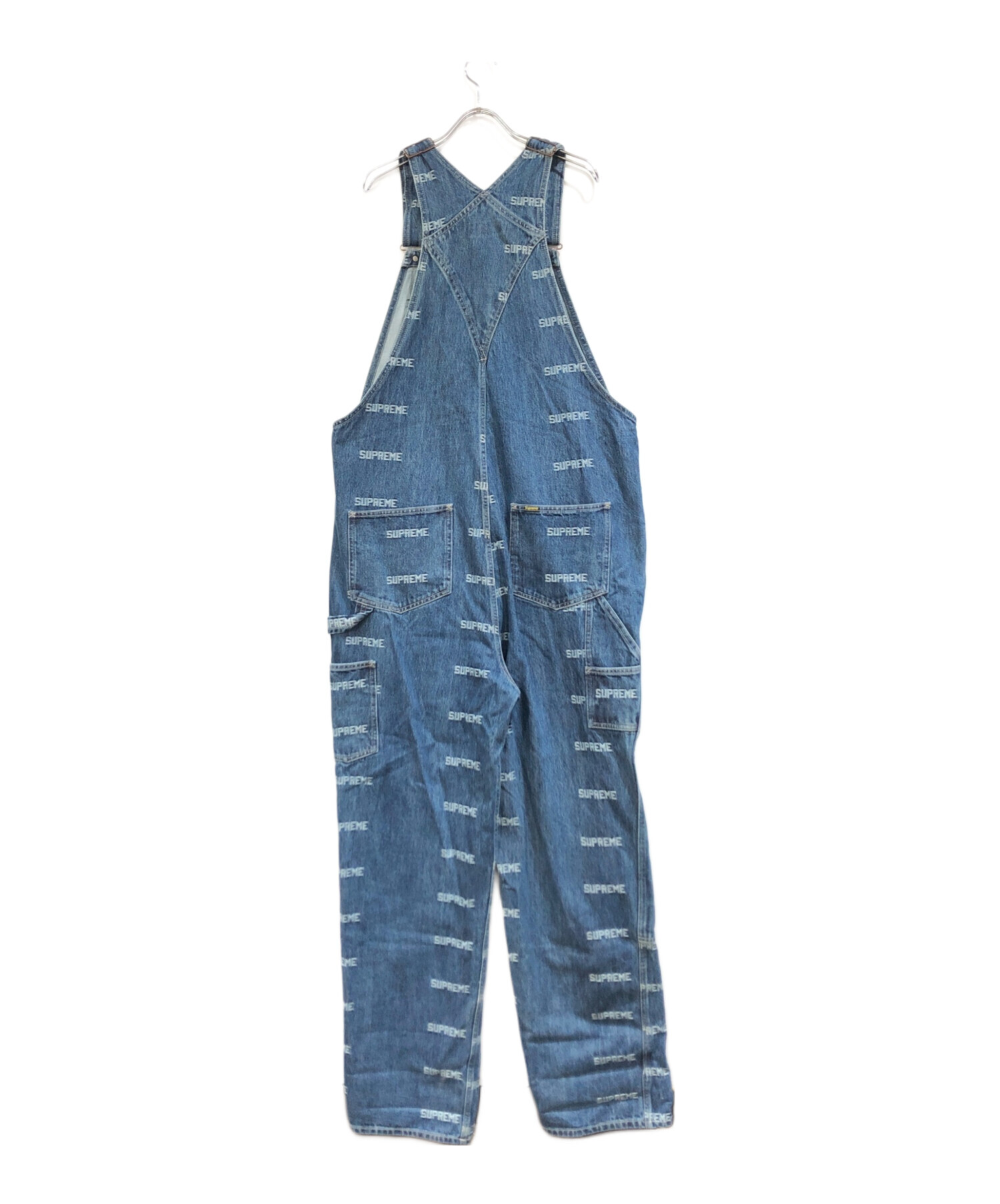 中古・古着通販】SUPREME (シュプリーム) Logo Denim Overalls ブルー