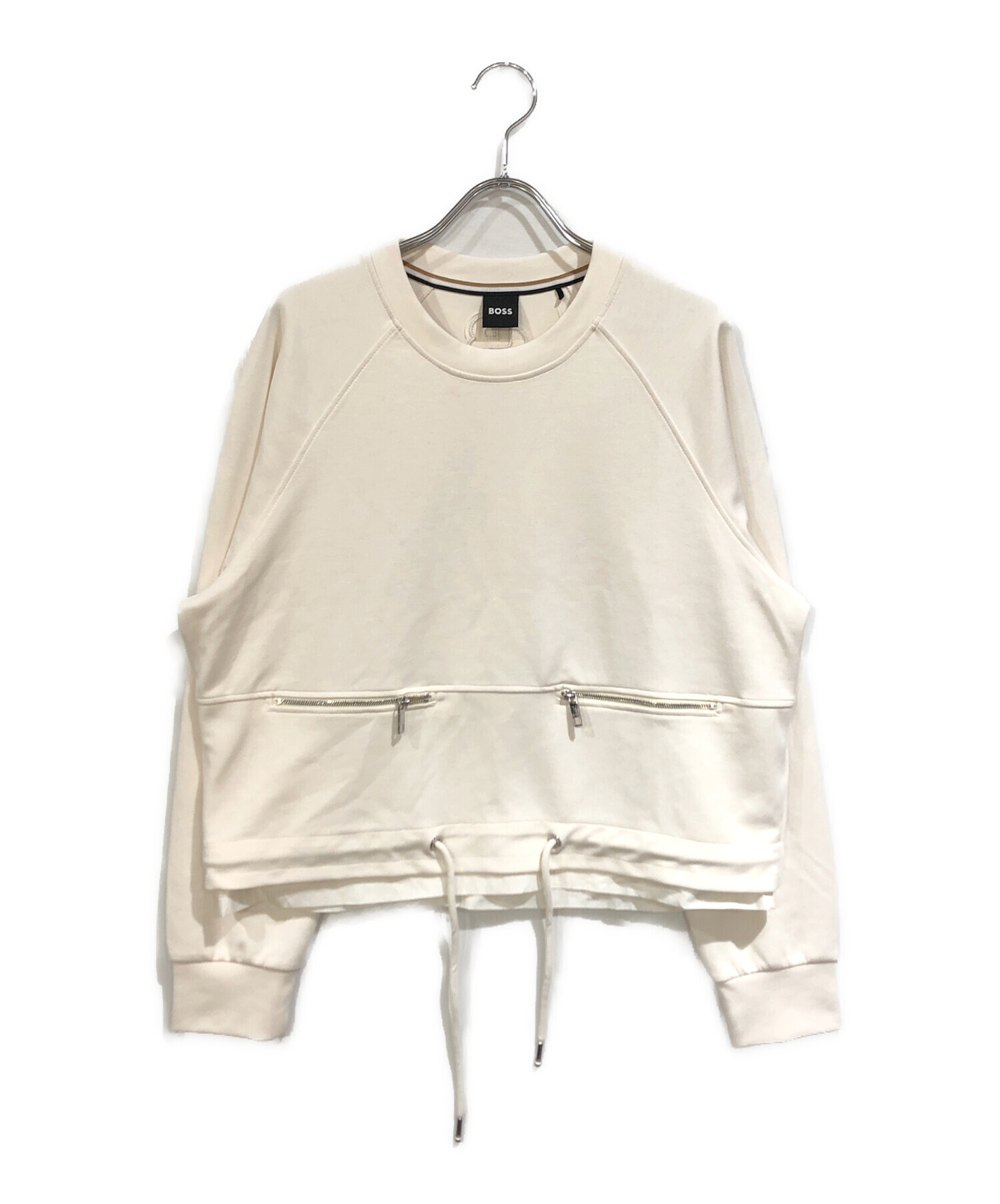 中古・古着通販】BOSS (ボス) クルーネックスウェット ホワイト サイズ