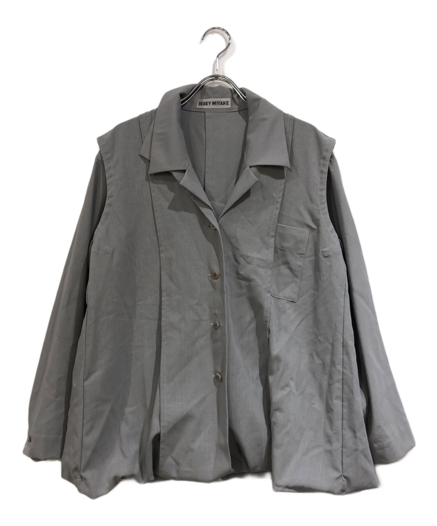 中古・古着通販】ISSEY MIYAKE (イッセイミヤケ) デザインロングシャツ