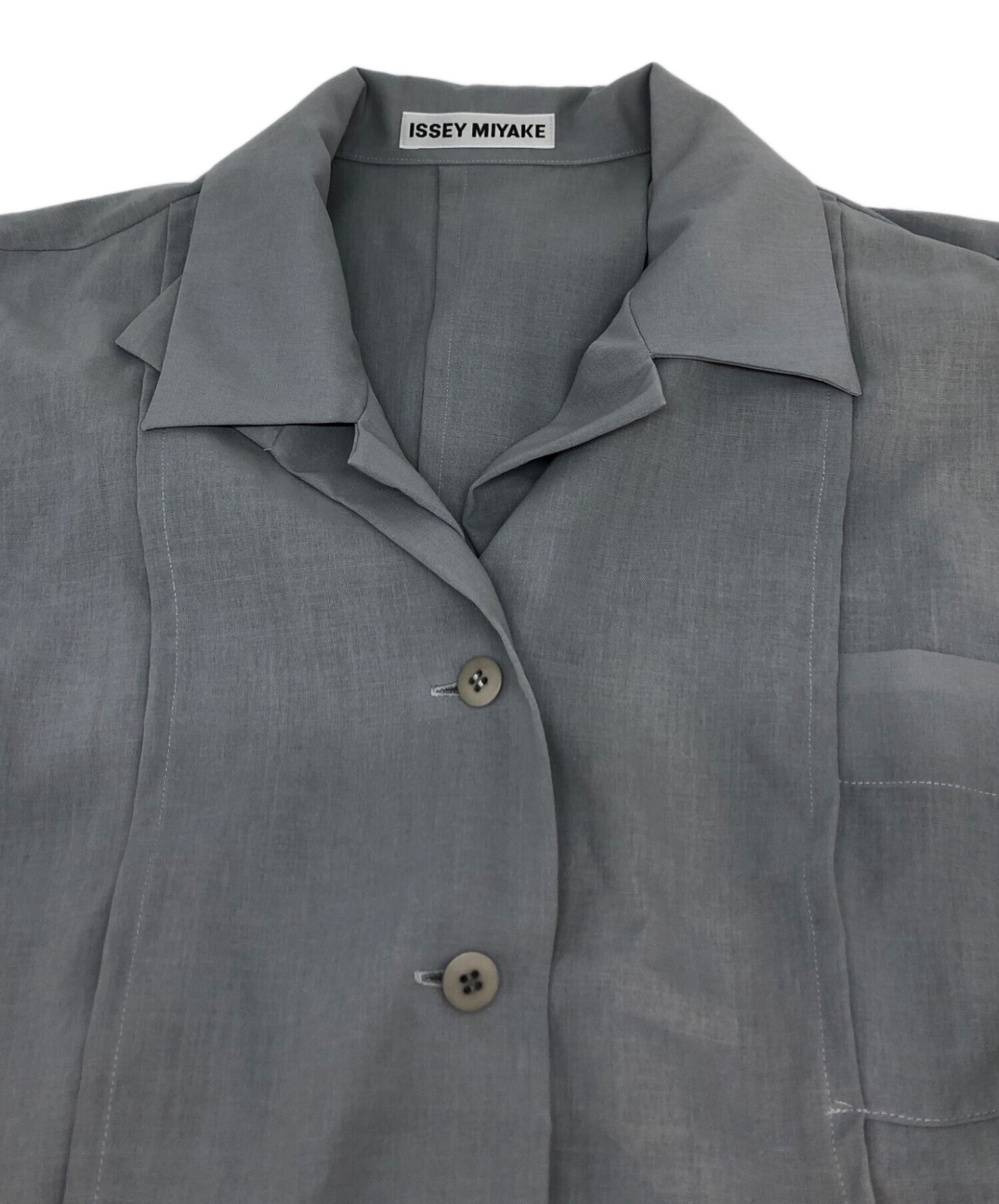 中古・古着通販】ISSEY MIYAKE (イッセイミヤケ) デザインロングシャツ