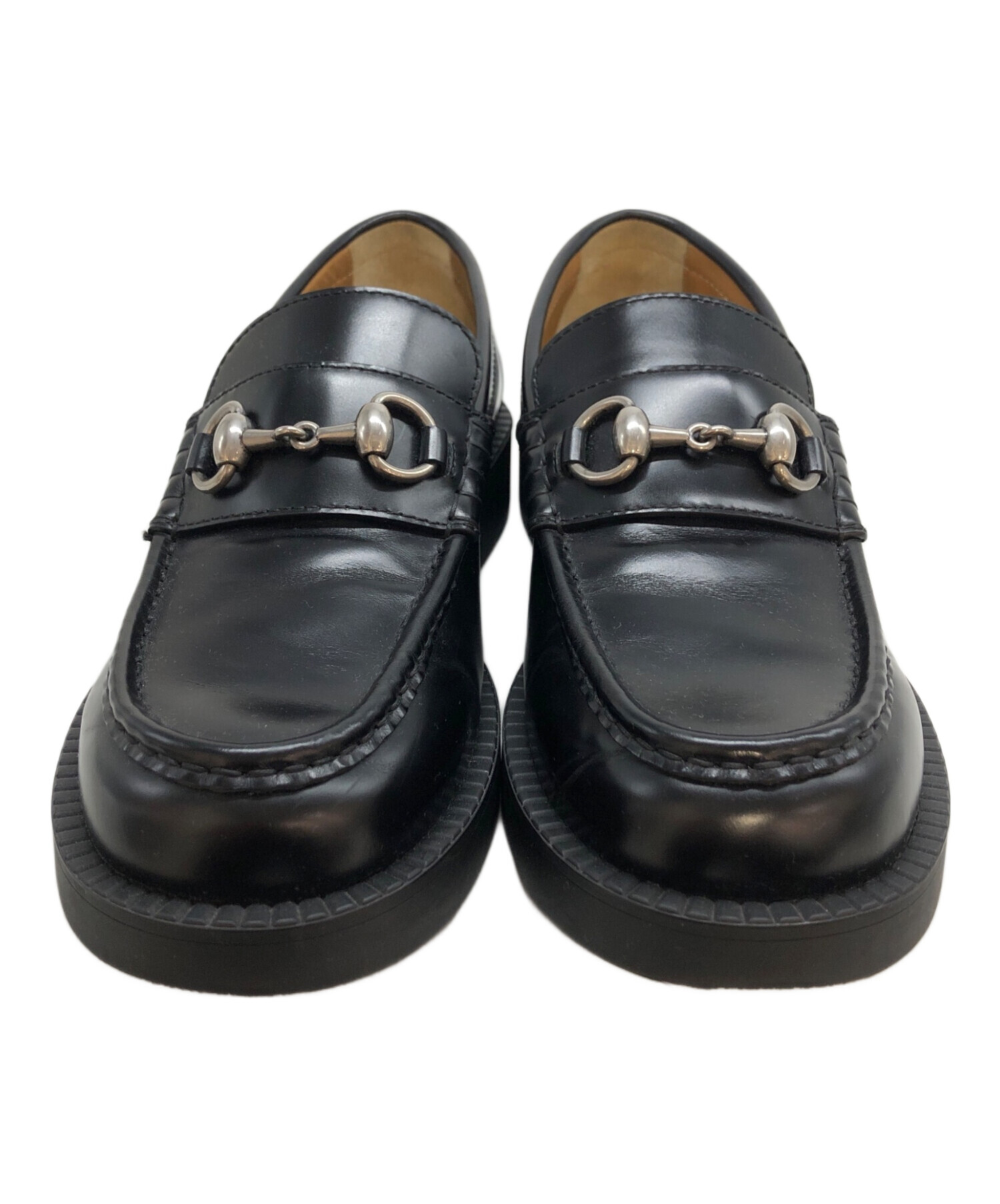 中古・古着通販】GUCCI (グッチ) ホースビットローファー ブラック 中古・古着通販】GUCCI (グッチ) ホースビットローファー ブラック