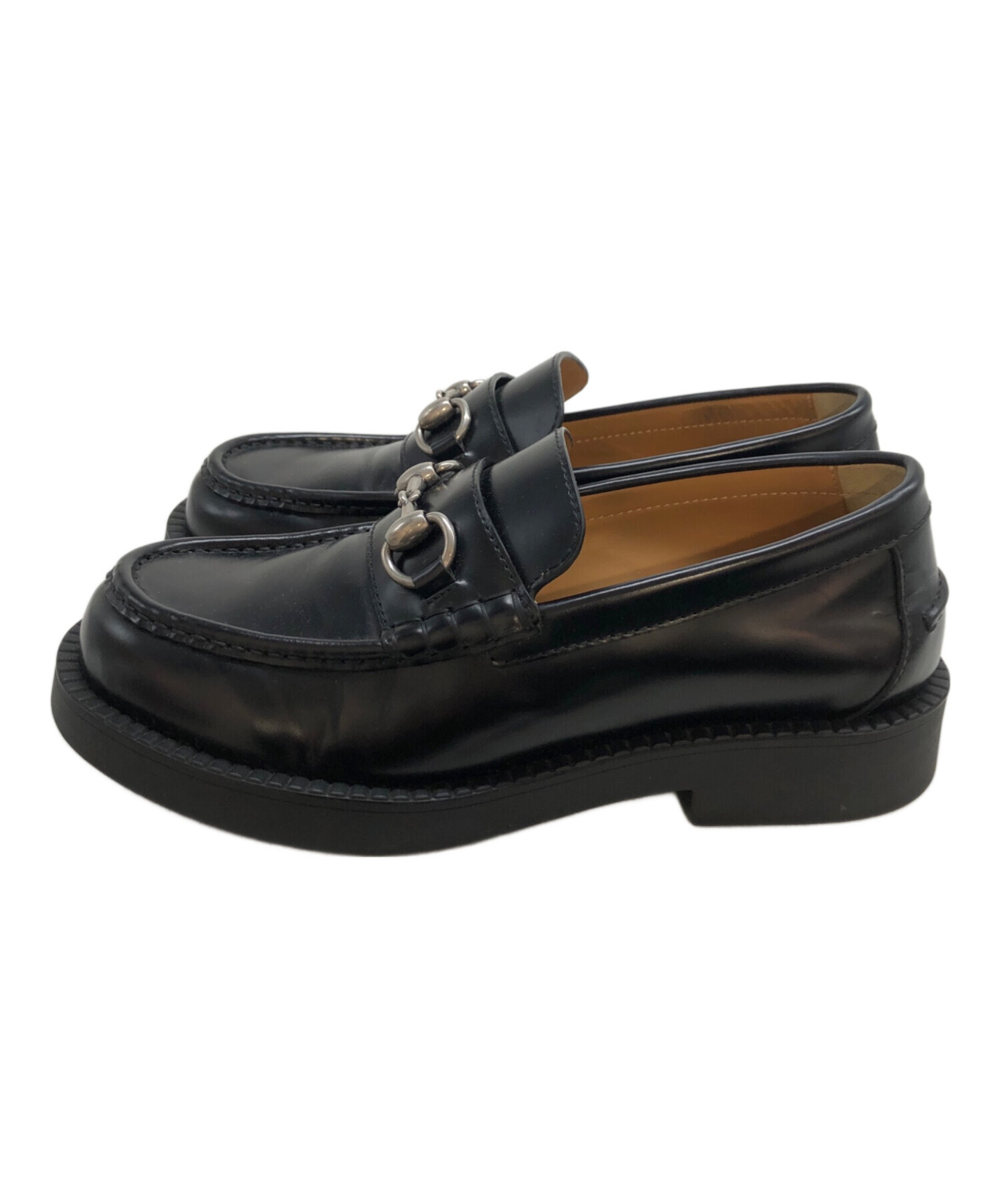 中古・古着通販】GUCCI (グッチ) ホースビットローファー ブラック 中古・古着通販】GUCCI (グッチ) ホースビットローファー ブラック
