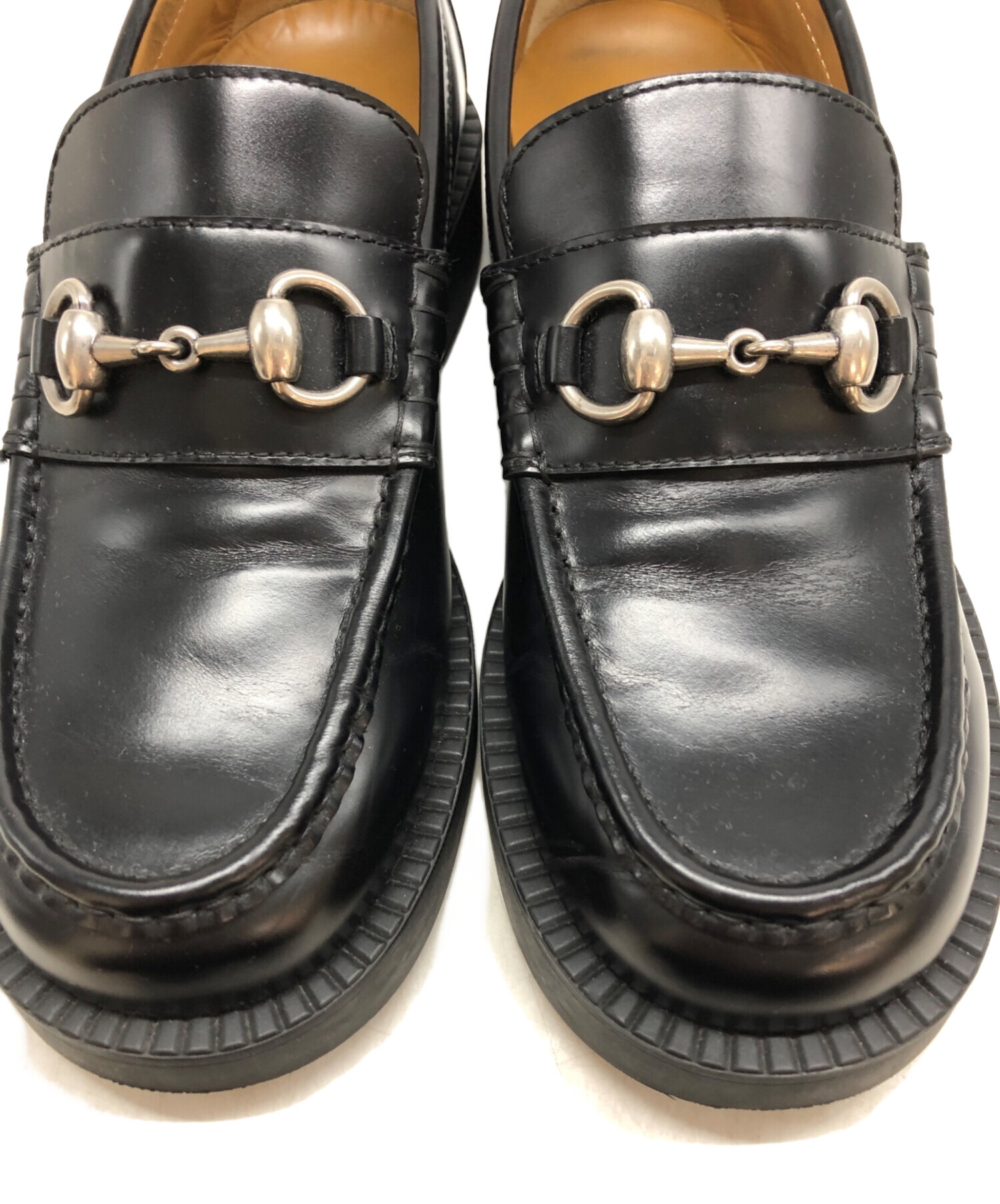 最終⭐️本日24時まで⭐️GUCCIローファー、希少デザインホースビット、未使用 中古・古着通販】GUCCI (グッチ) ホースビットローファー ブラック