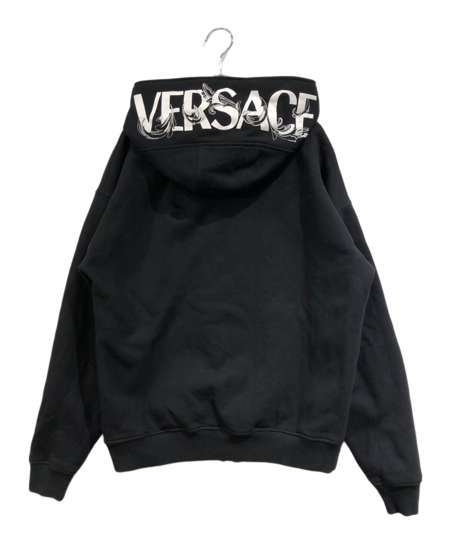 中古・古着通販】VERSACE (ヴェルサーチェ) ジップパーカー ブラック 中古・古着通販】VERSACE (ヴェルサーチェ) ジップパーカー ブラック