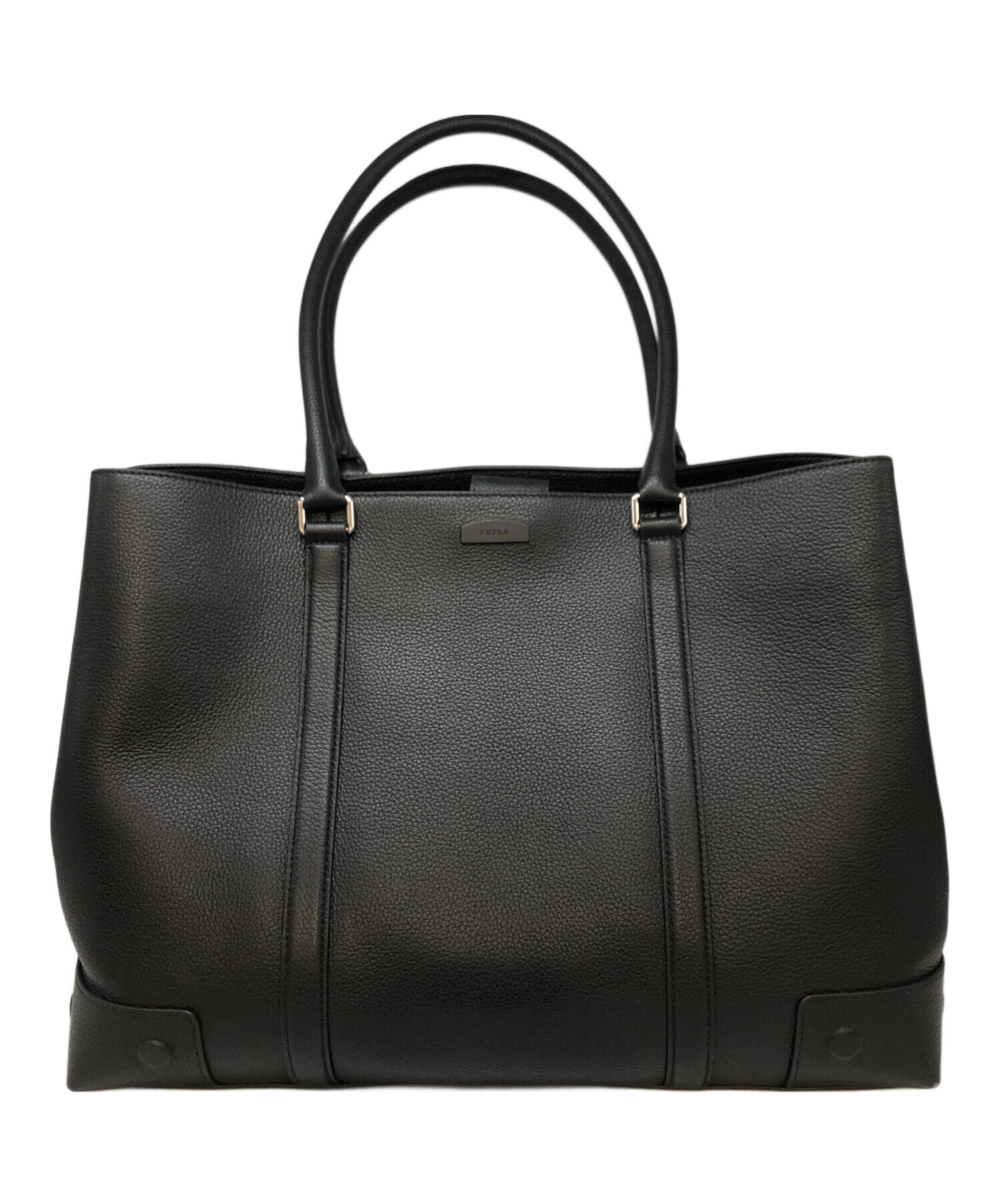 美品】フルラ FURLA トートバッグ ビジネスバッグ ブラック 黒 【公式 