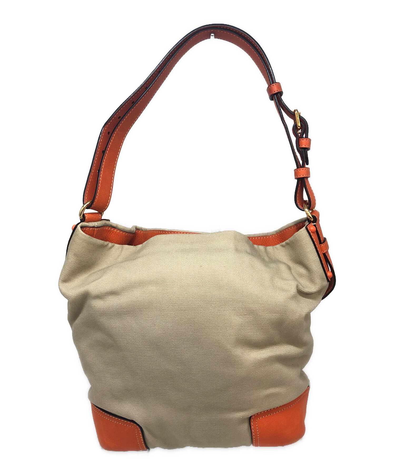 中古・古着通販】LOEWE (ロエベ) アナグラムキャンバスバッグ ベージュ