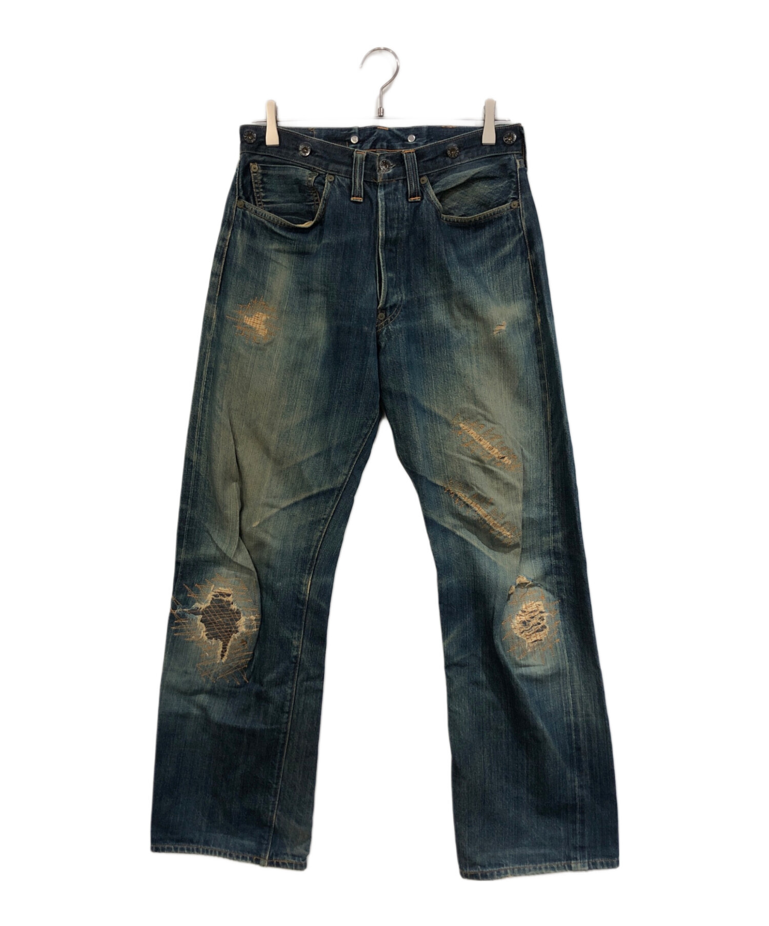 human vintage ゴブラン織 リメイクデニム Levi's 36インチ 中古・古着通販】LEVI'S (リーバイス) リメイクデザインシンチバック
