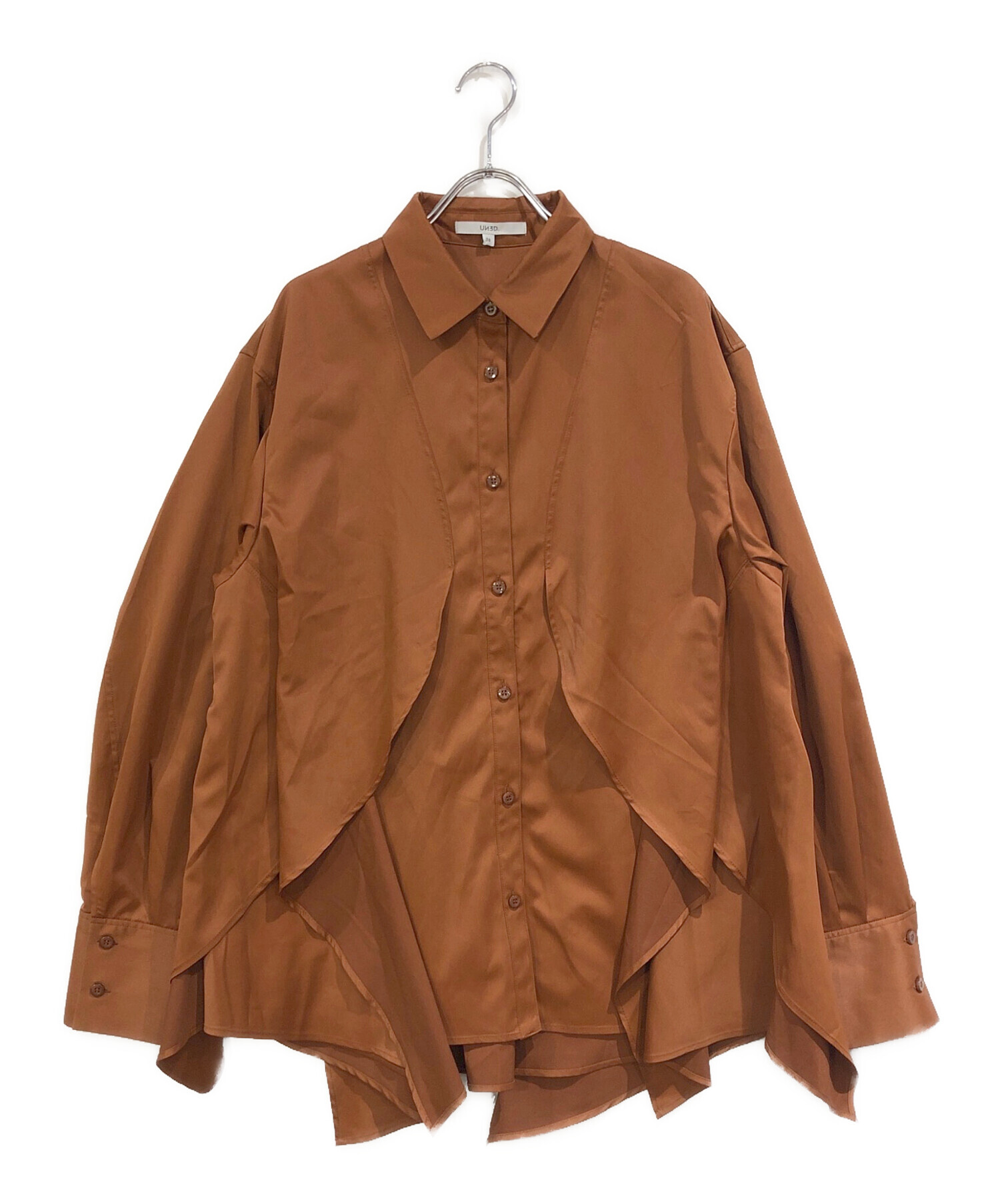中古・古着通販】UN3D. (アンスリード) WAVE RAFFLE SHIRT ブラウン