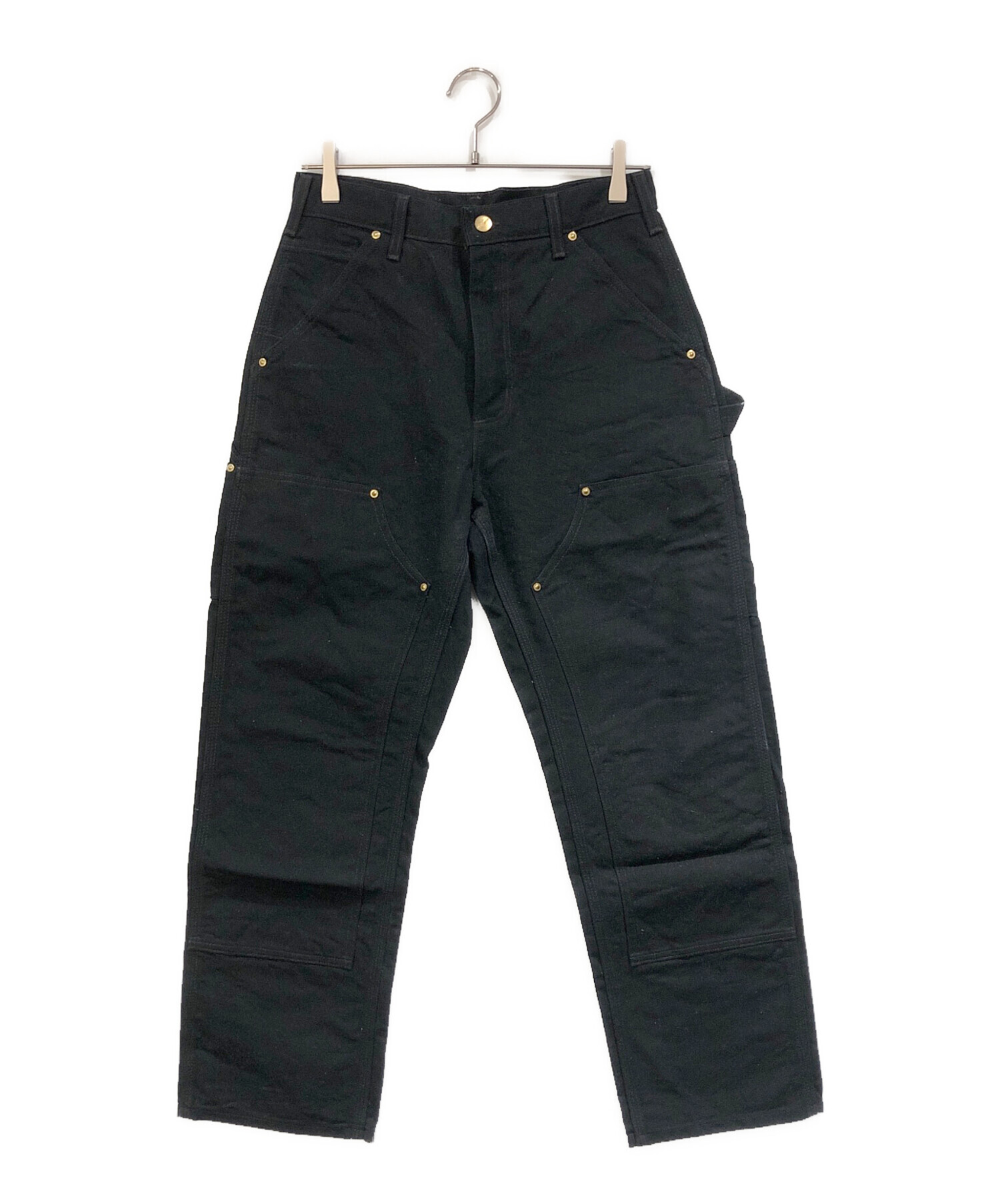 中古・古着通販】CarHartt (カーハート) ダブルニーパンツ ブラック