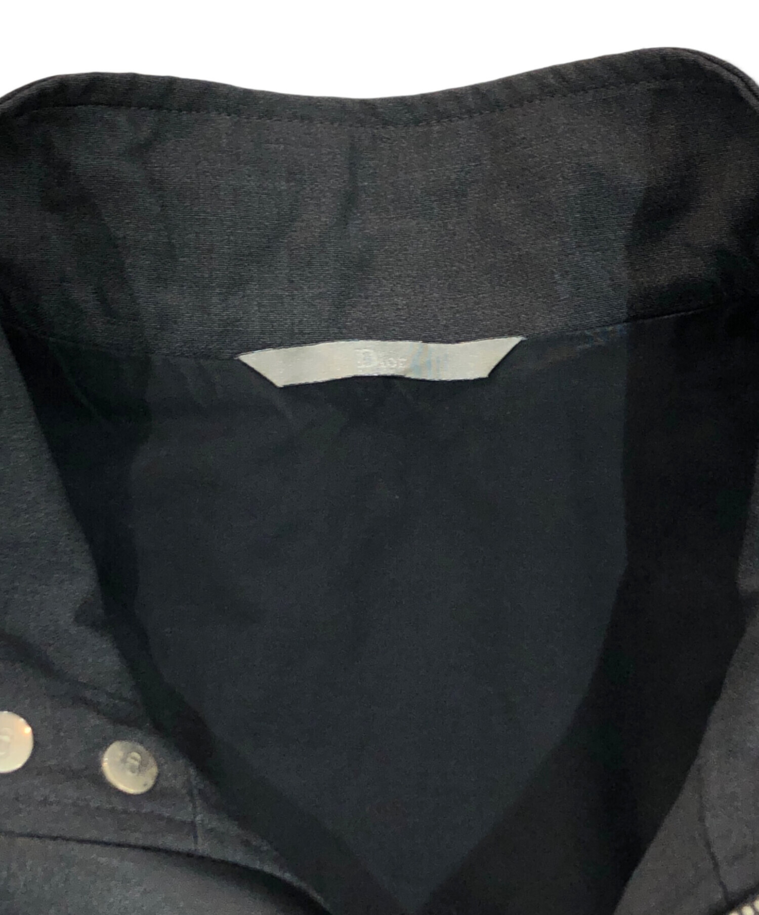 中古・古着通販】DIOR HOMME (ディオール オム) レザートリムウール
