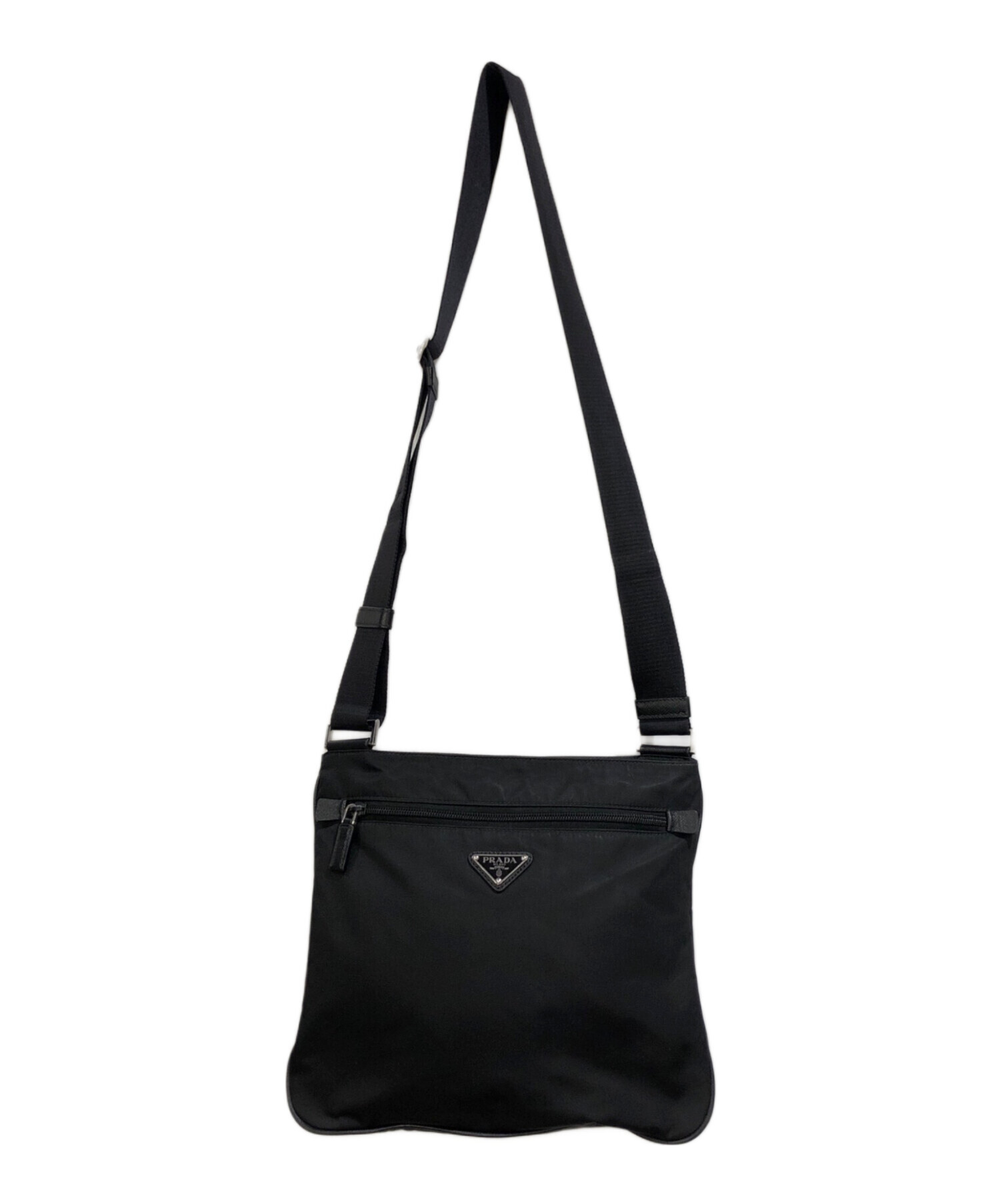 プラダ リナイロンショルダー  【Aランク】【中古】 中古・古着通販】PRADA (プラダ) リナイロンショルダーバッグ ブラック