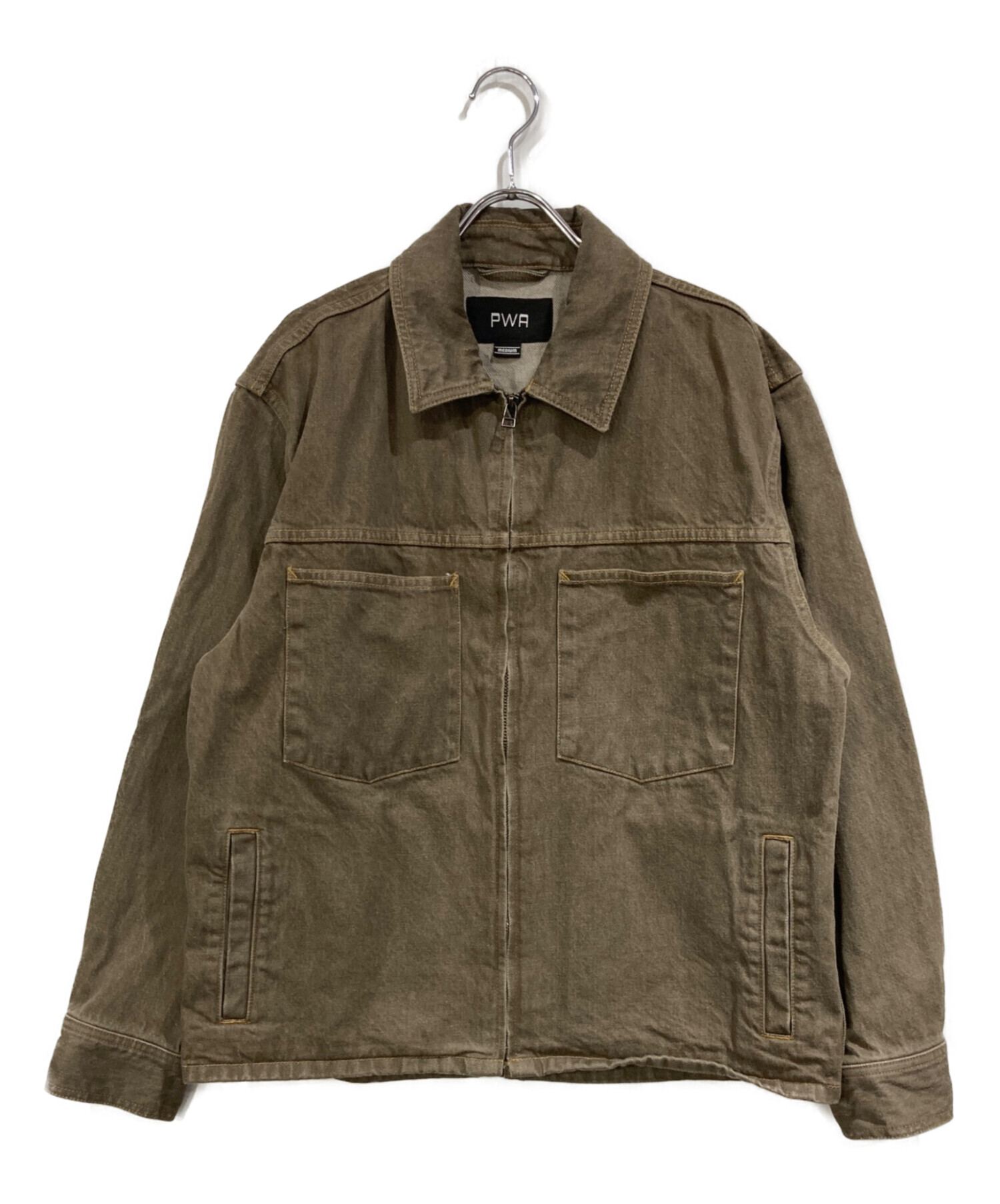中古・古着通販】PWA (プア) DENIMU ZIP-UP JKT ベージュ サイズ:SIZE 