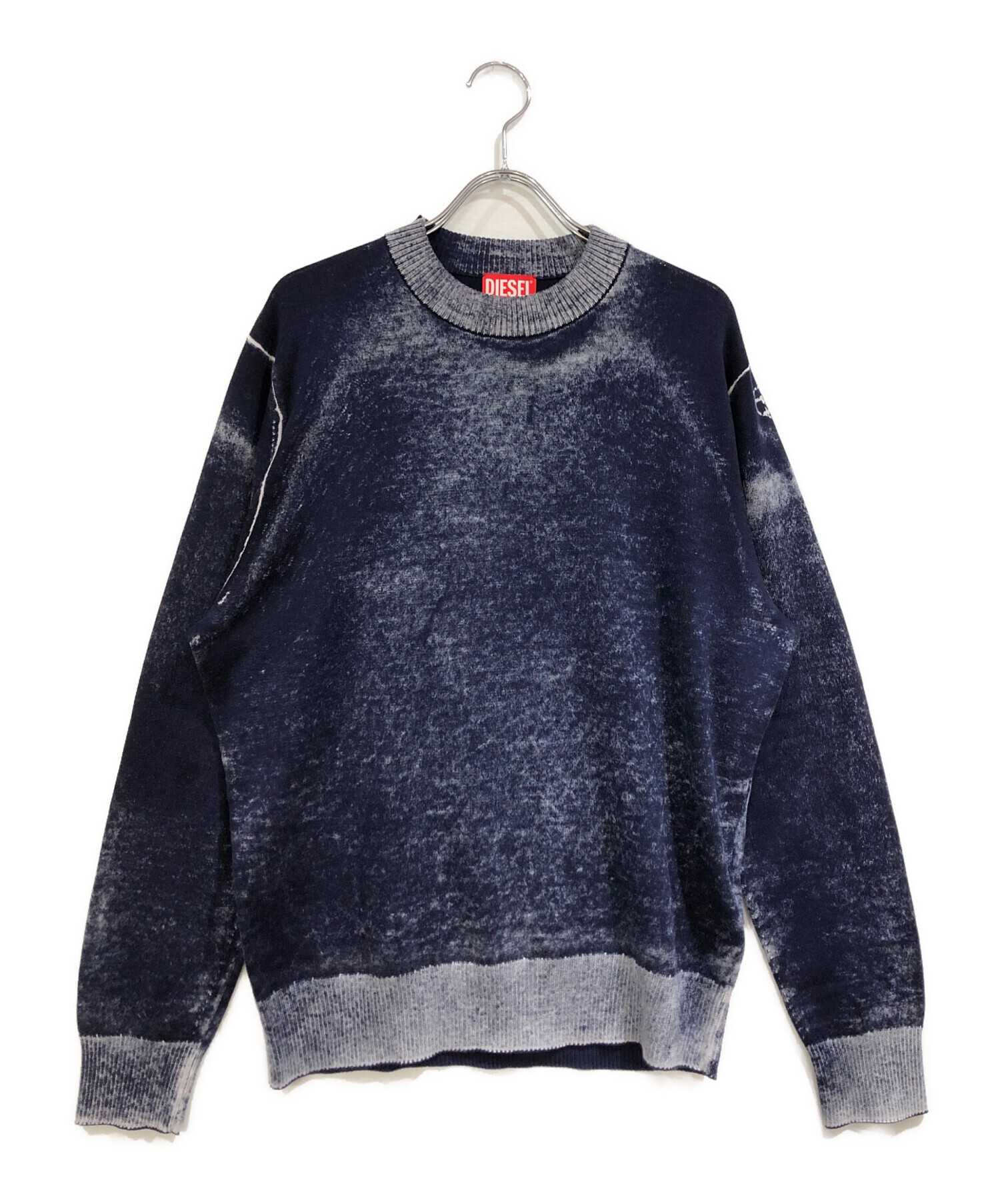 中古・古着通販】DIESEL (ディーゼル) クルーネックニット ネイビー 