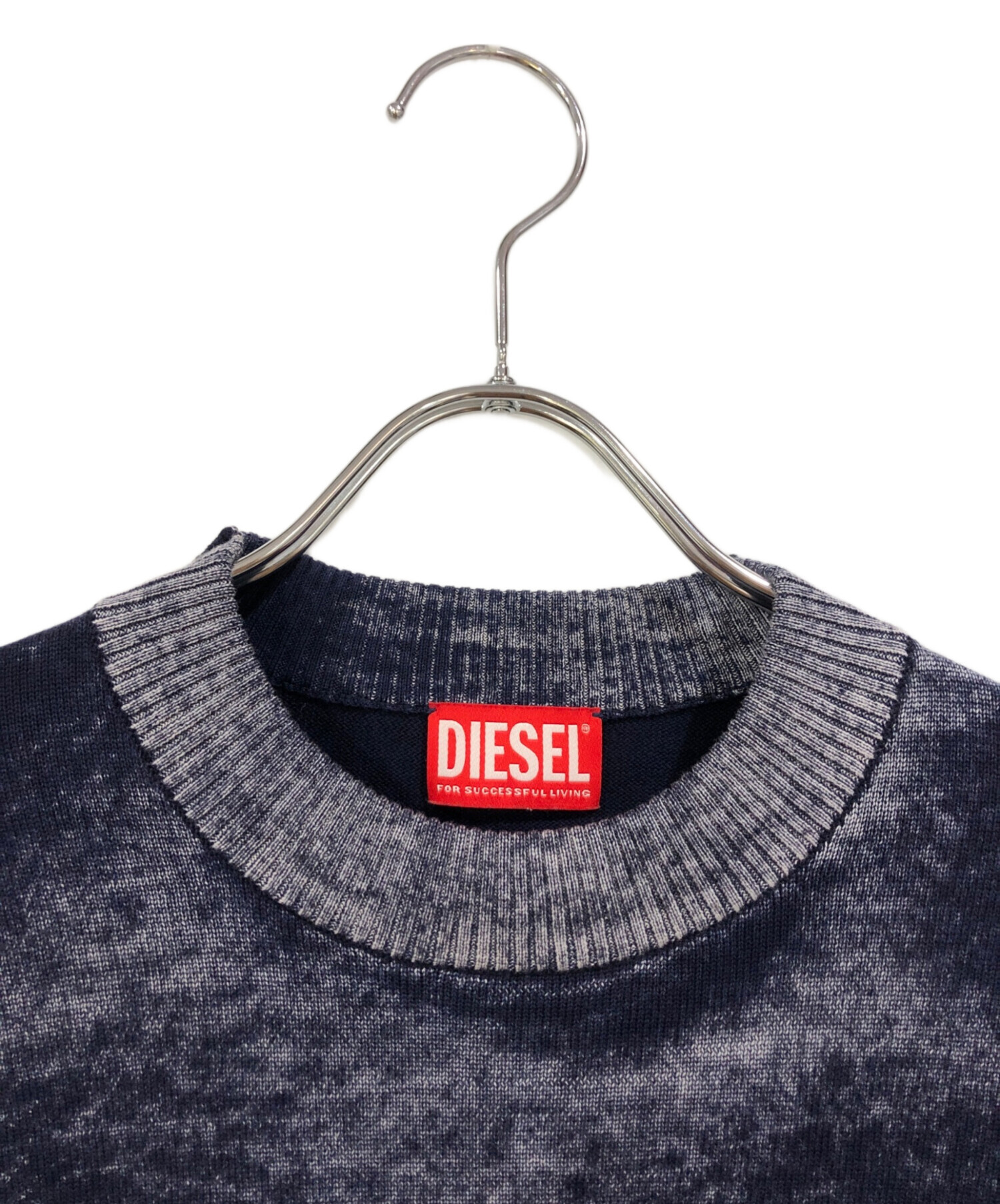 中古・古着通販】DIESEL (ディーゼル) クルーネックニット ネイビー 
