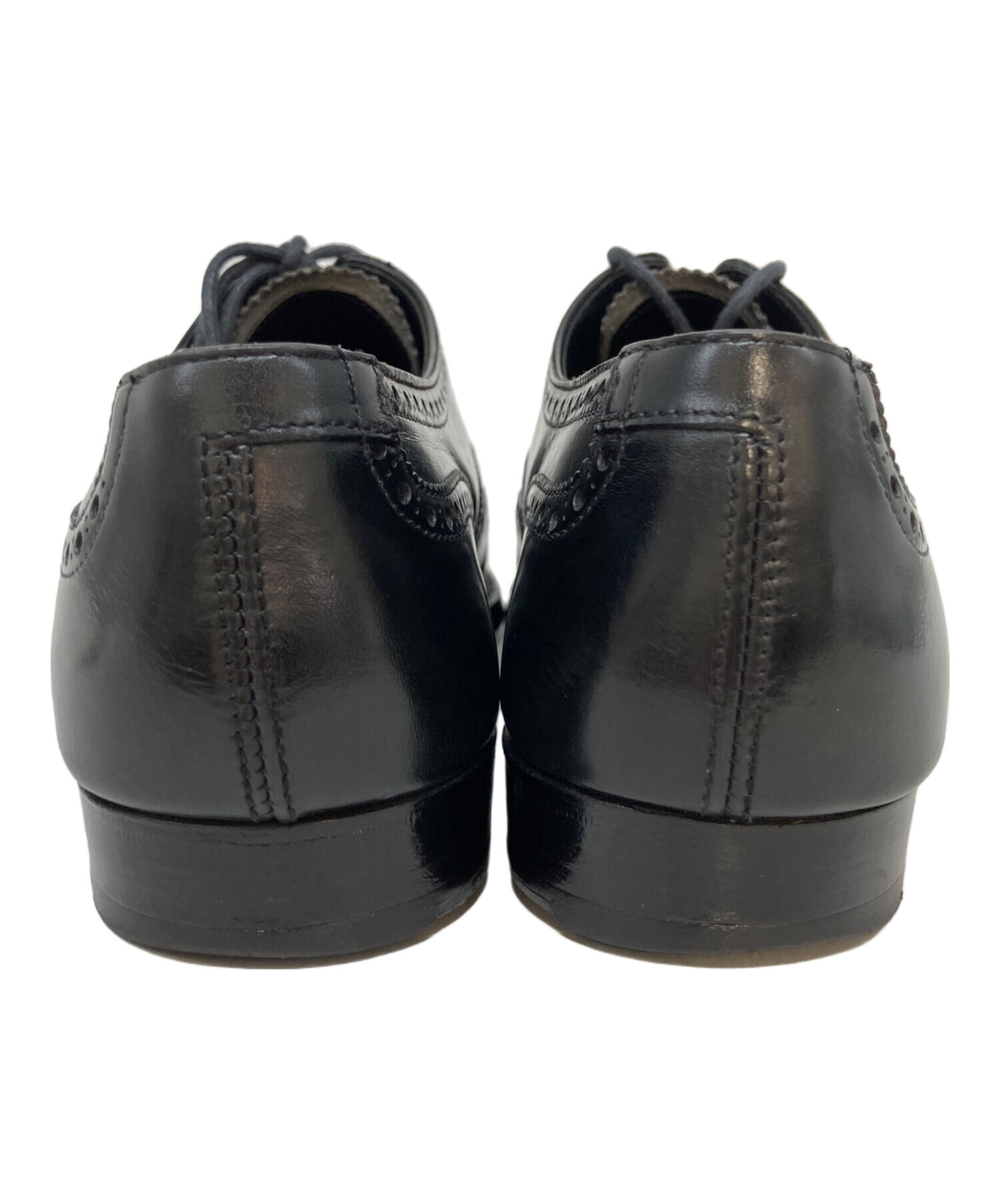 CROCKET&JONES】ブラック ウィングチップ 6 637.CROCKETT&JONES