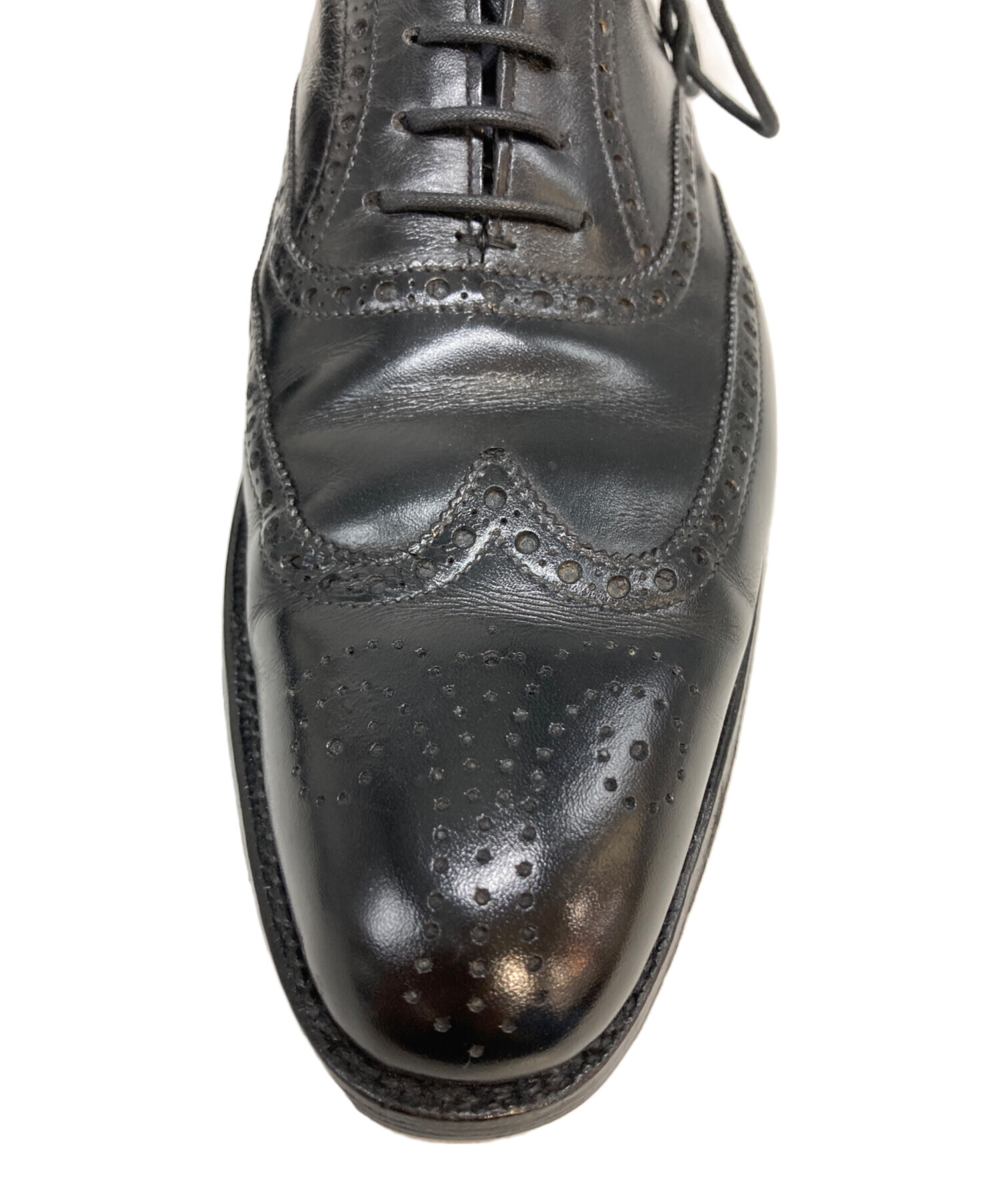 CROCKET&JONES】ブラック ウィングチップ 6 637.CROCKETT&JONES