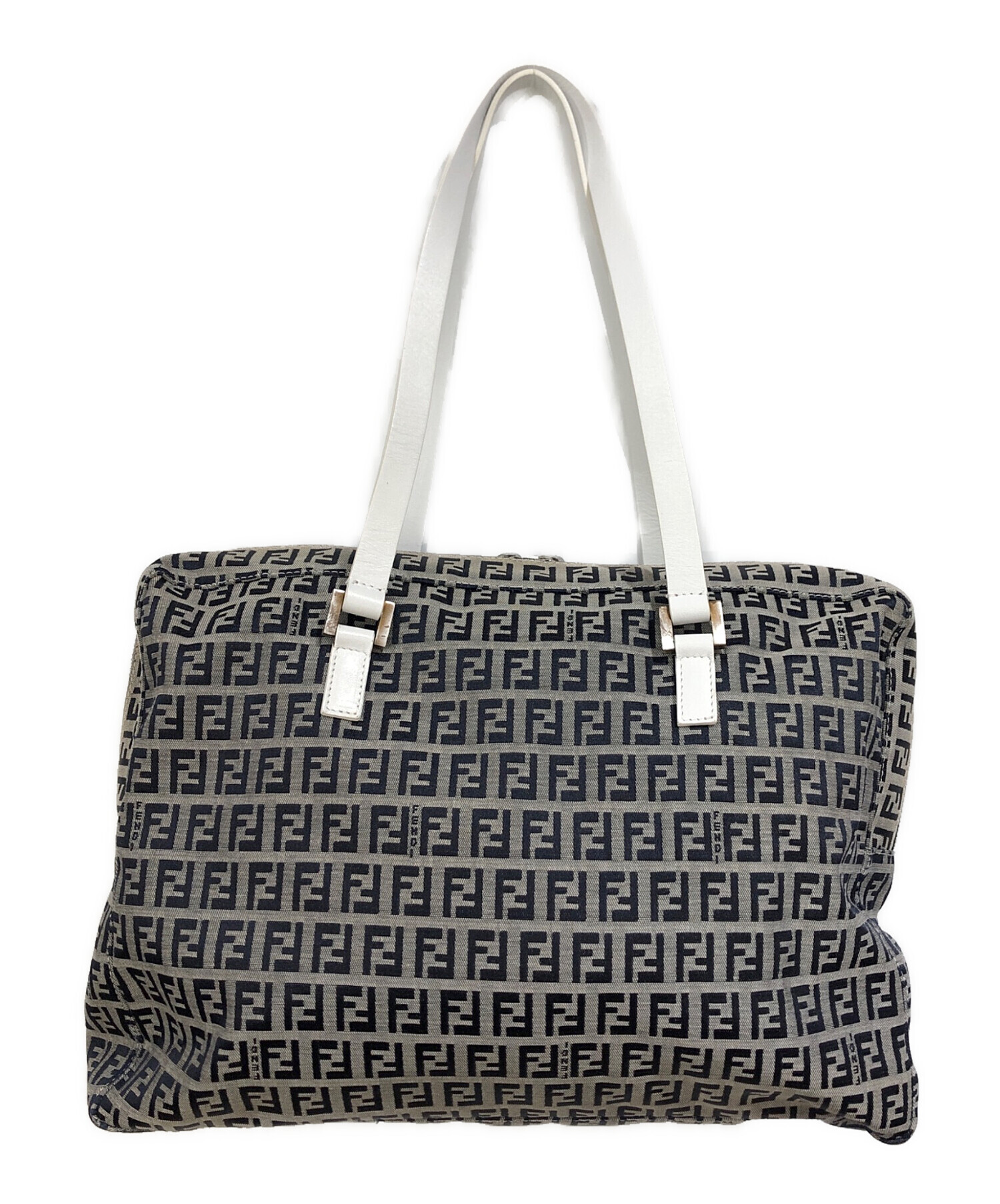 正規品☆フェンディ ズッキーノ柄 キャンバス トートバッグ ハンドバッグ グレー 中古・古着通販】FENDI (フェンディ) ズッキーノ柄トートバッグ グレー