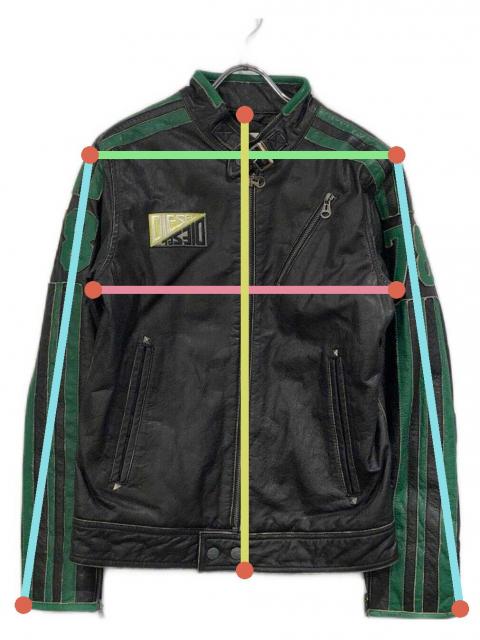中古・古着通販】DIESEL (ディーゼル) レーシングジャケット ブラック