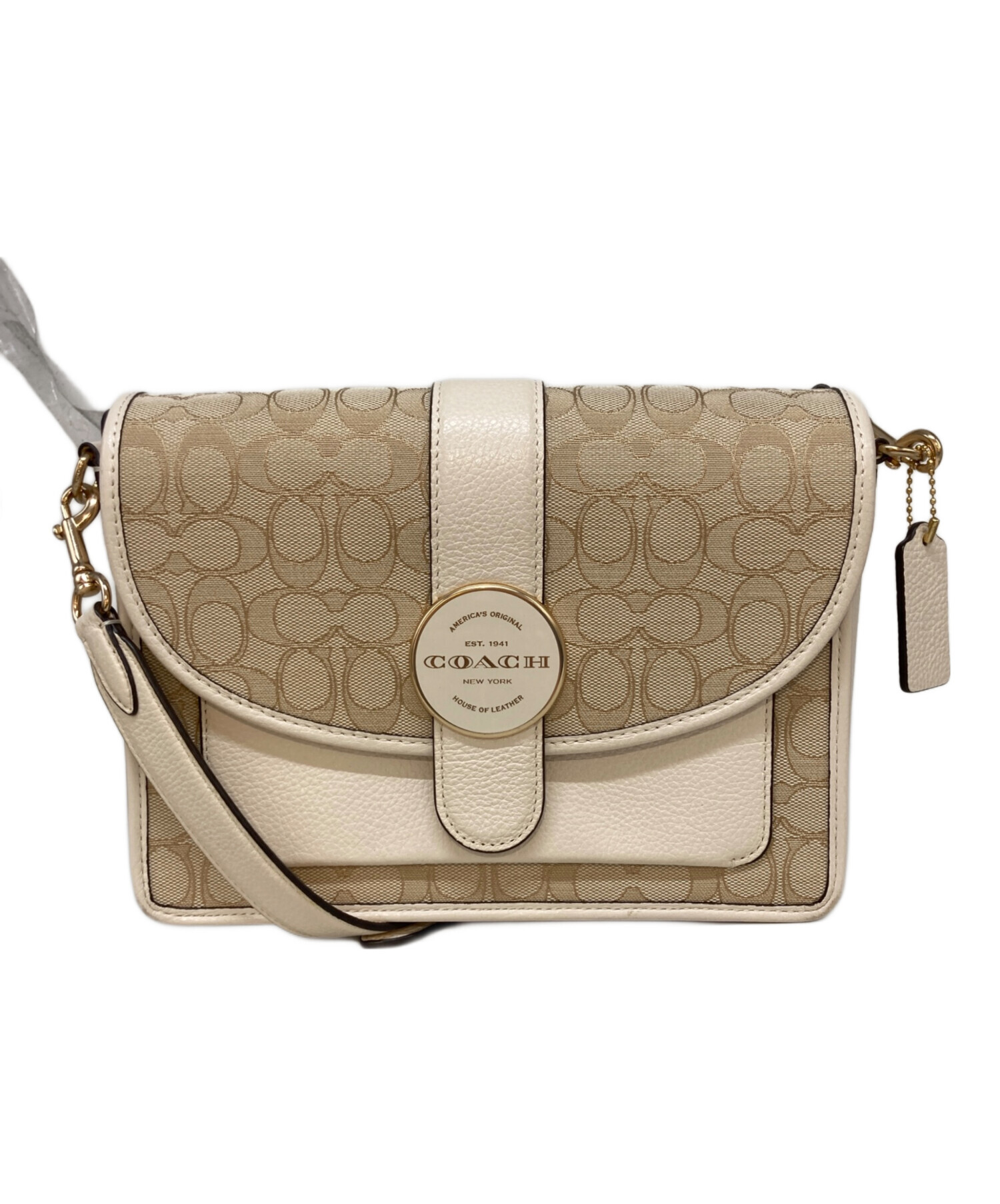 【ほぼ未使用・希少】COACH ボディバッグ シグネチャー ワッペン 保存袋付 中古・古着通販】COACH (コーチ) シグネチャーロニークロスボディー